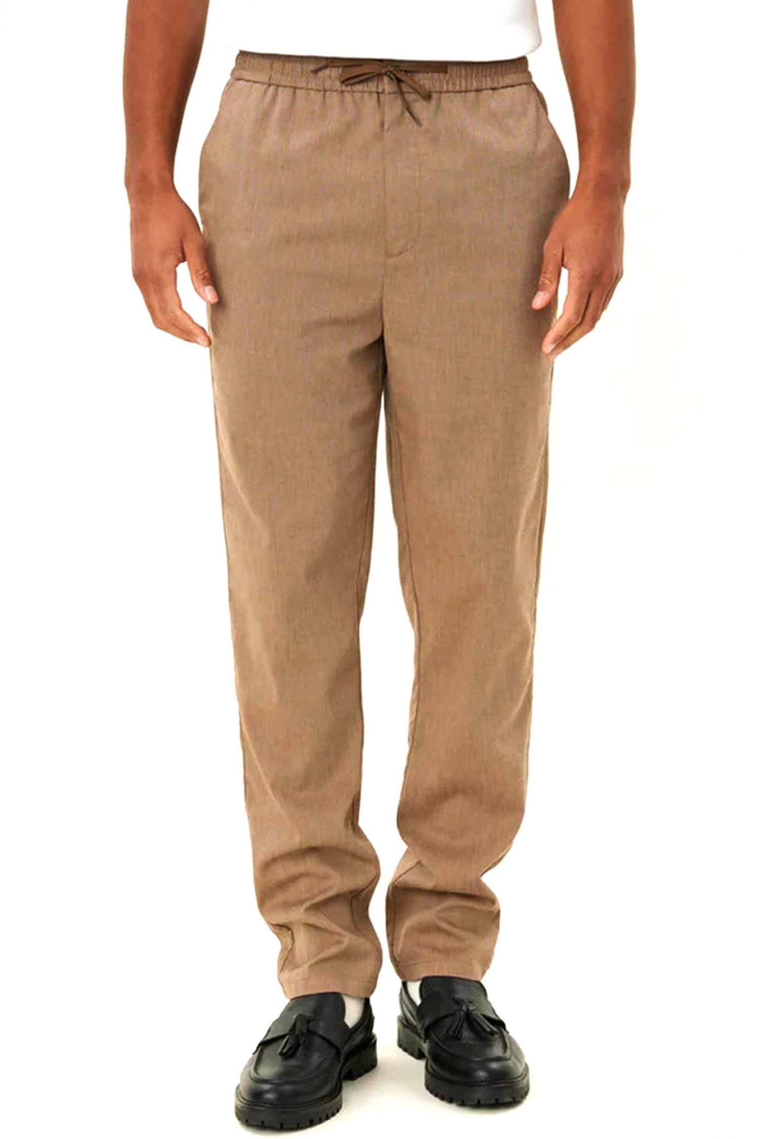 LES DEUX ΠΑΝΤΕΛΟΝΙ ΛΙΝΟ COMO REGULAR FIT ΚΑΦΕ ΠΟΥΡΟ