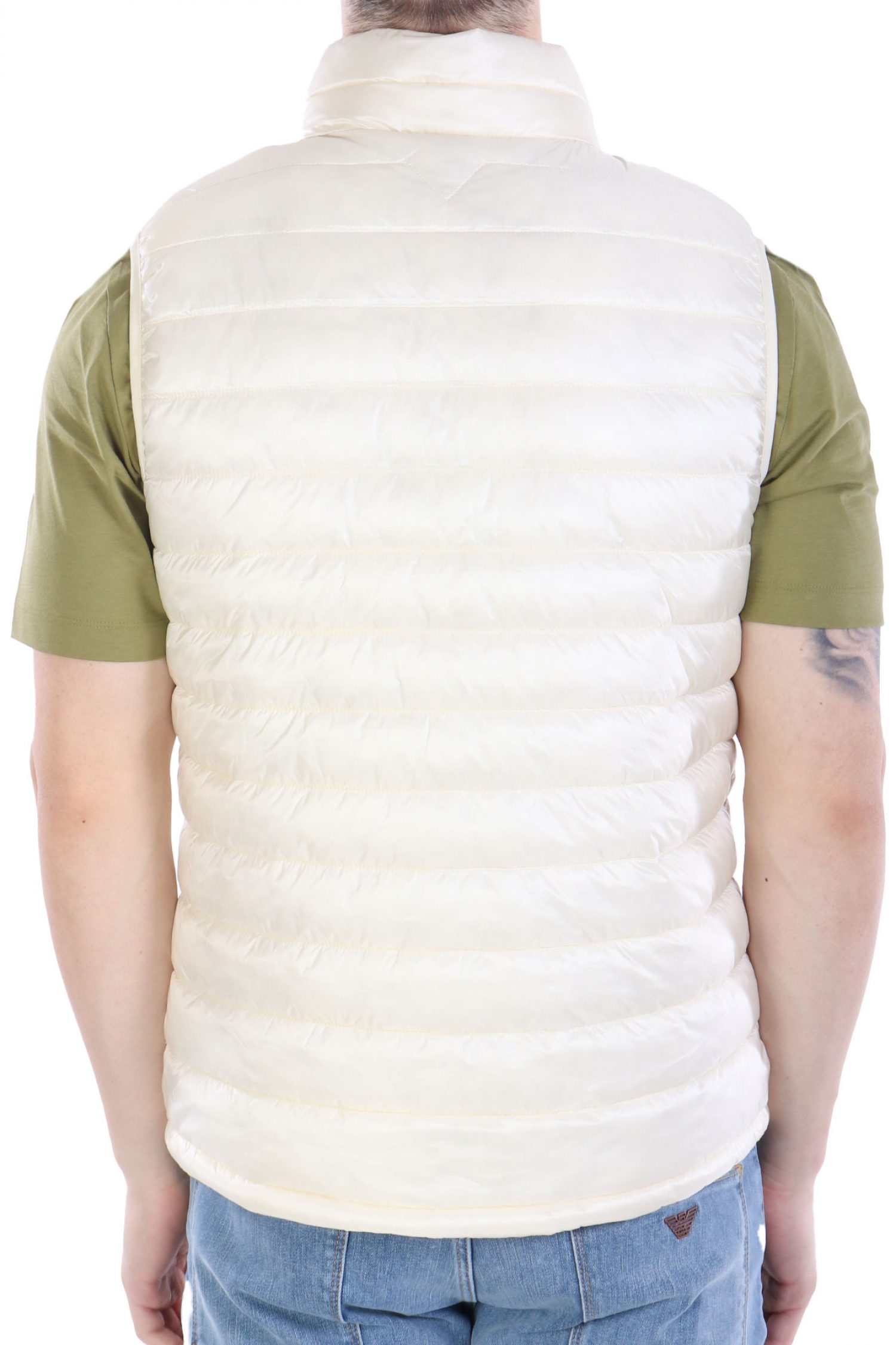 GUESS JEANS ΜΠΟΥΦΑΝ ΑΜΑΝΙΚΟ LOGO ΕΚΡΟΥ