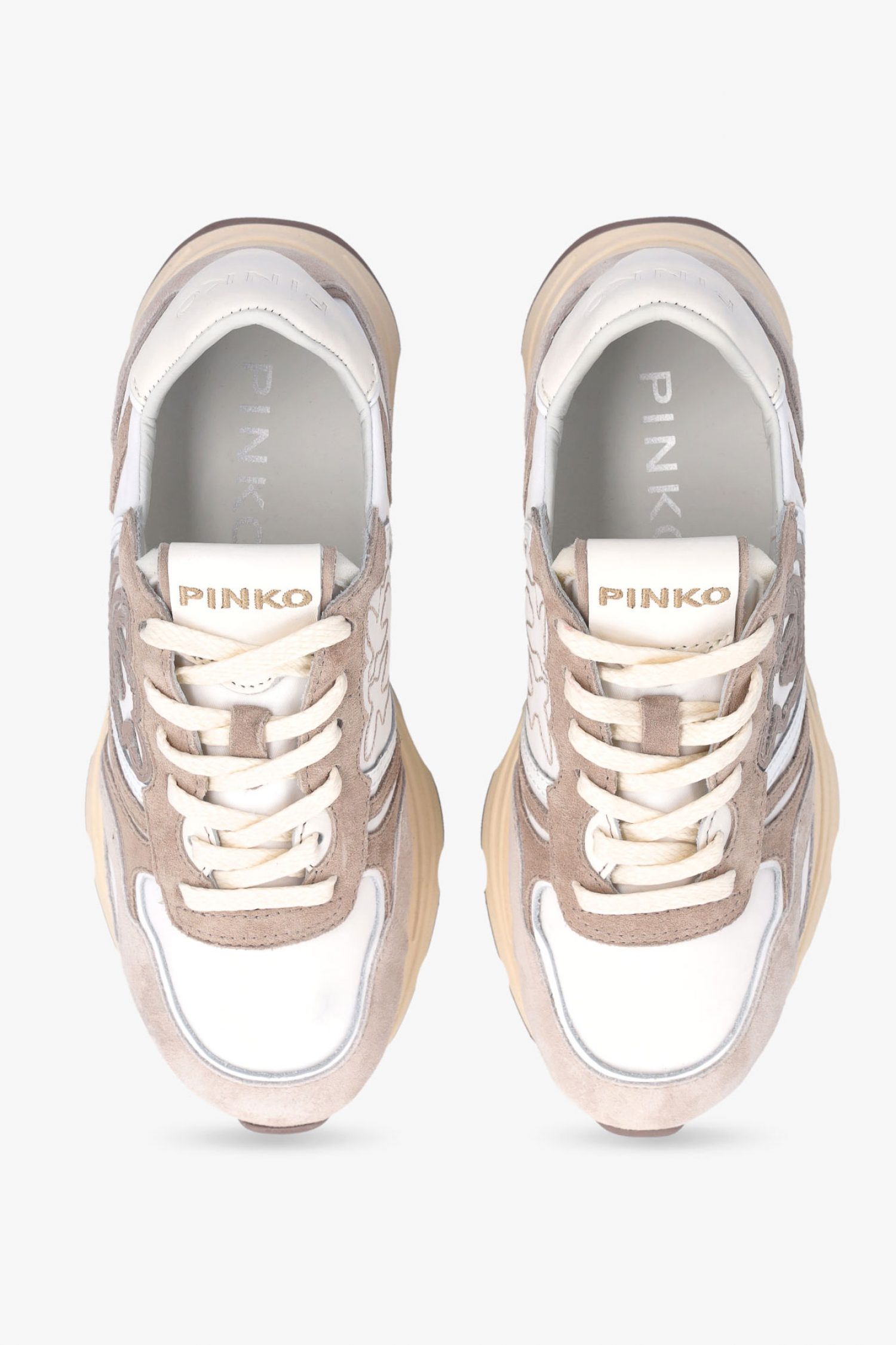 PINKO SNEAKERS ZOE 01 - SNEAKER COW SUEDE/NYLON ΕΚΡΟΥ