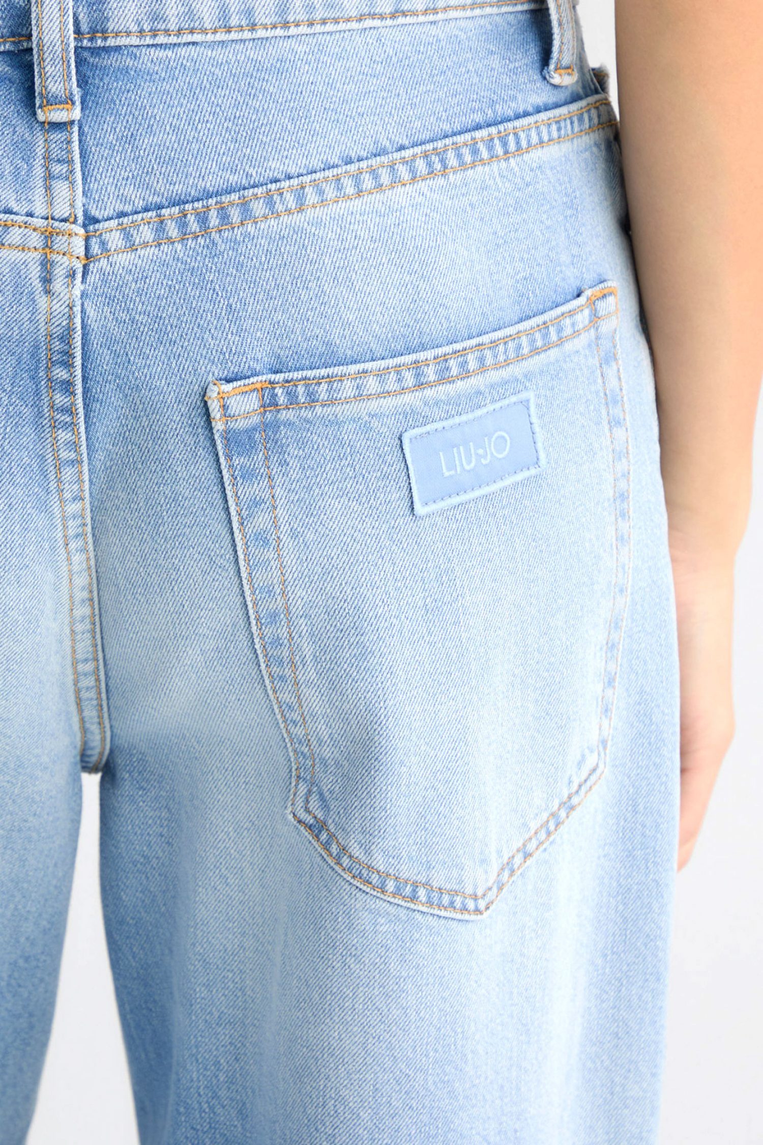 LIU -JO ΠΑΝΤΕΛΟΝΙ JEANS STRAIGHT FIT ΖΩΝΗ ΑΛΥΣΙΔΑ ΣΙΕΛ