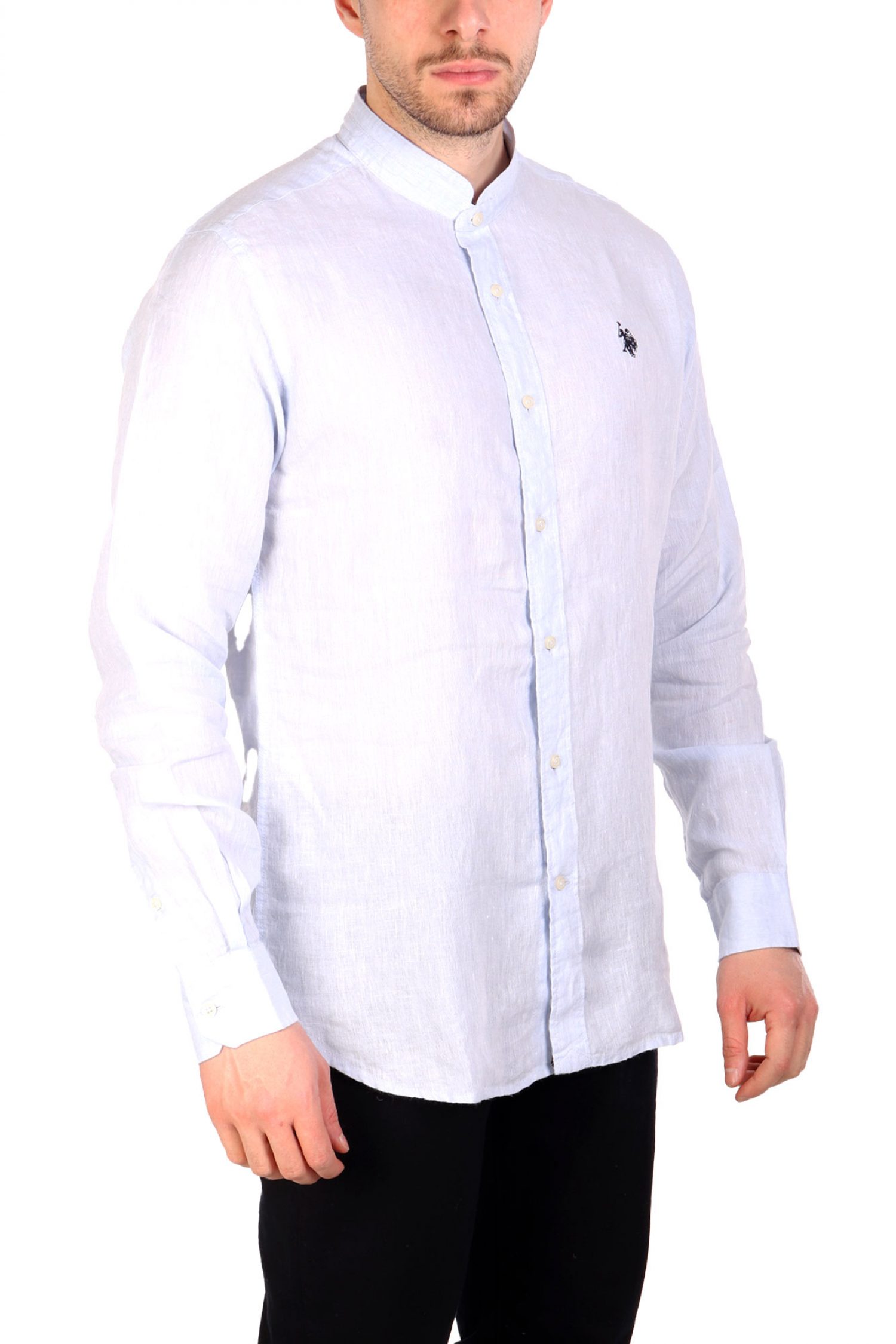 U.S.POLO ASSN ΠΟΥΚΑΜΙΣΟ ΜΑΟ SLIM FIT ΣΙΕΛ φωτογραφία