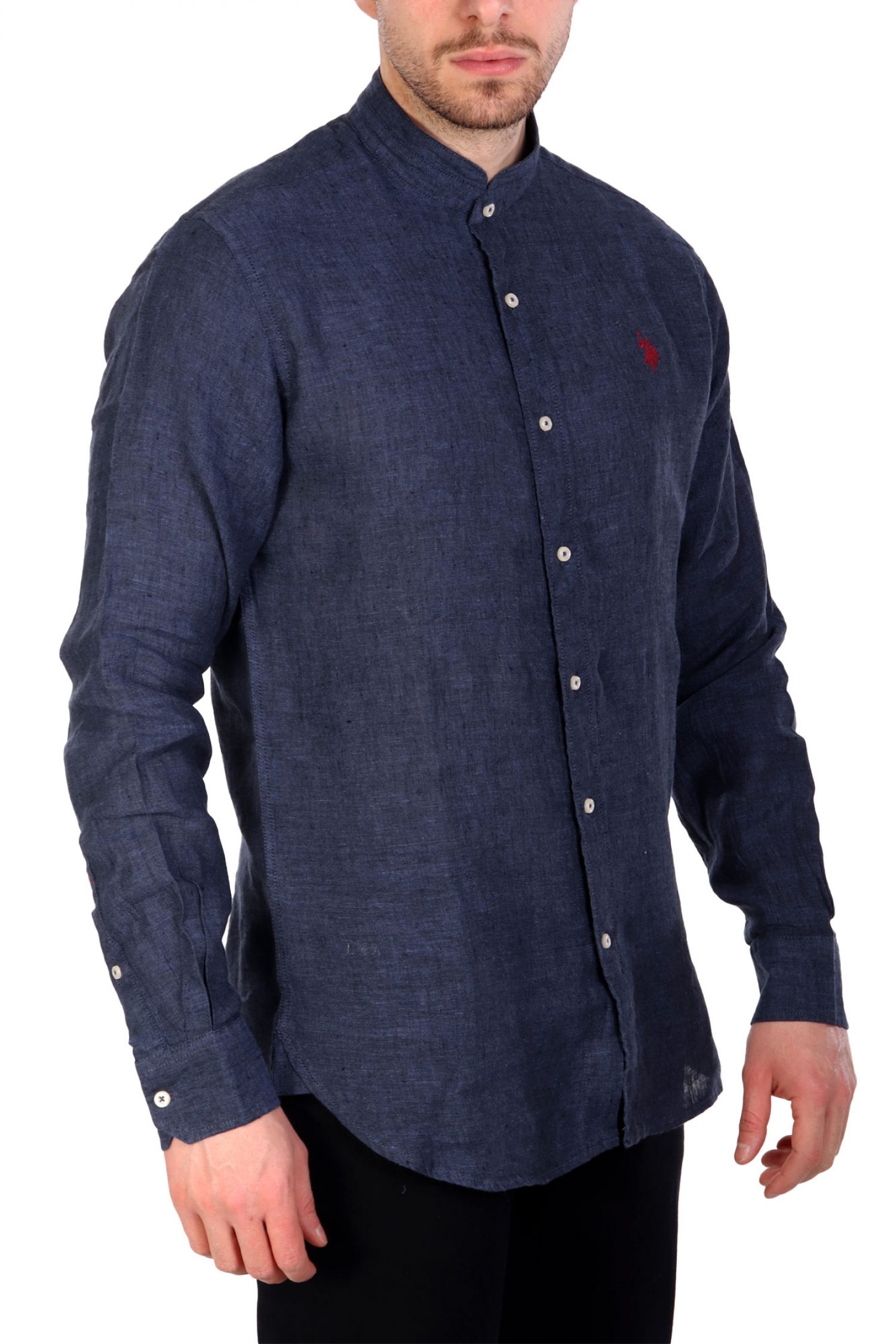 U.S.POLO ASSN ΠΟΥΚΑΜΙΣΟ ΜΑΟ SLIM FIT ΜΠΛΕ φωτογραφία