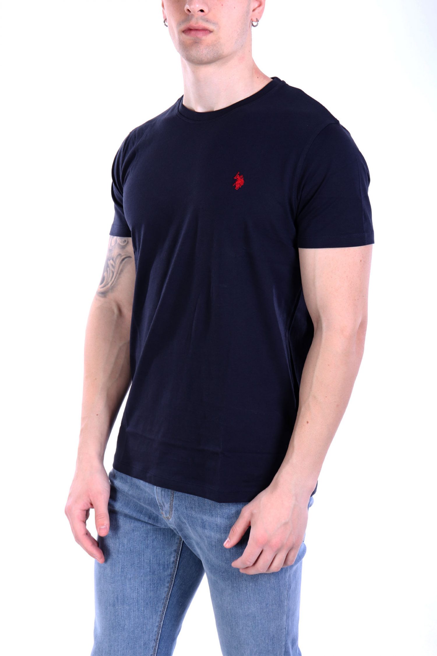 U.S.POLO ASSN T-SHIRT CREW NECK LOGO MICK ΜΠΛΕ