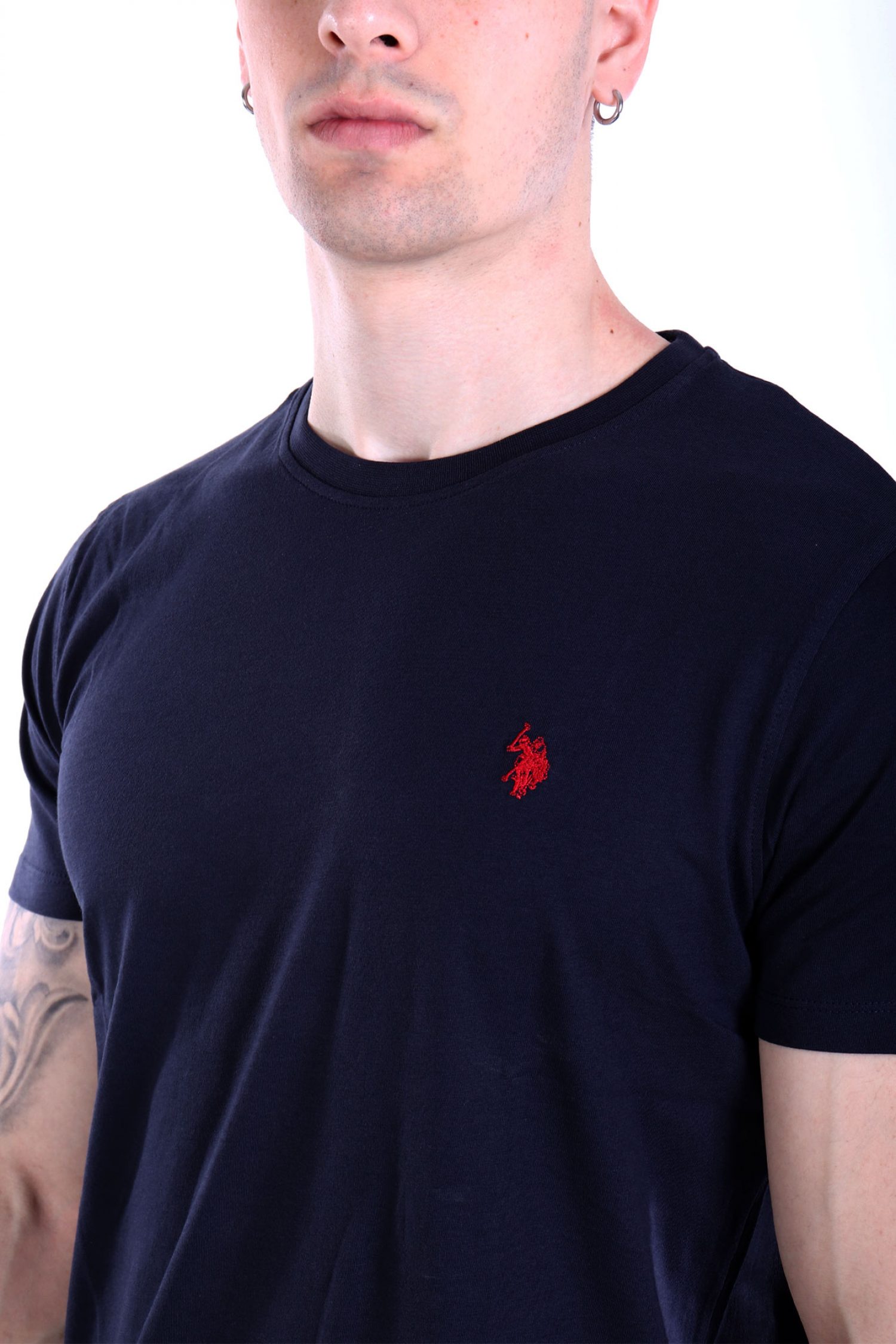 U.S.POLO ASSN T-SHIRT CREW NECK LOGO MICK ΜΠΛΕ