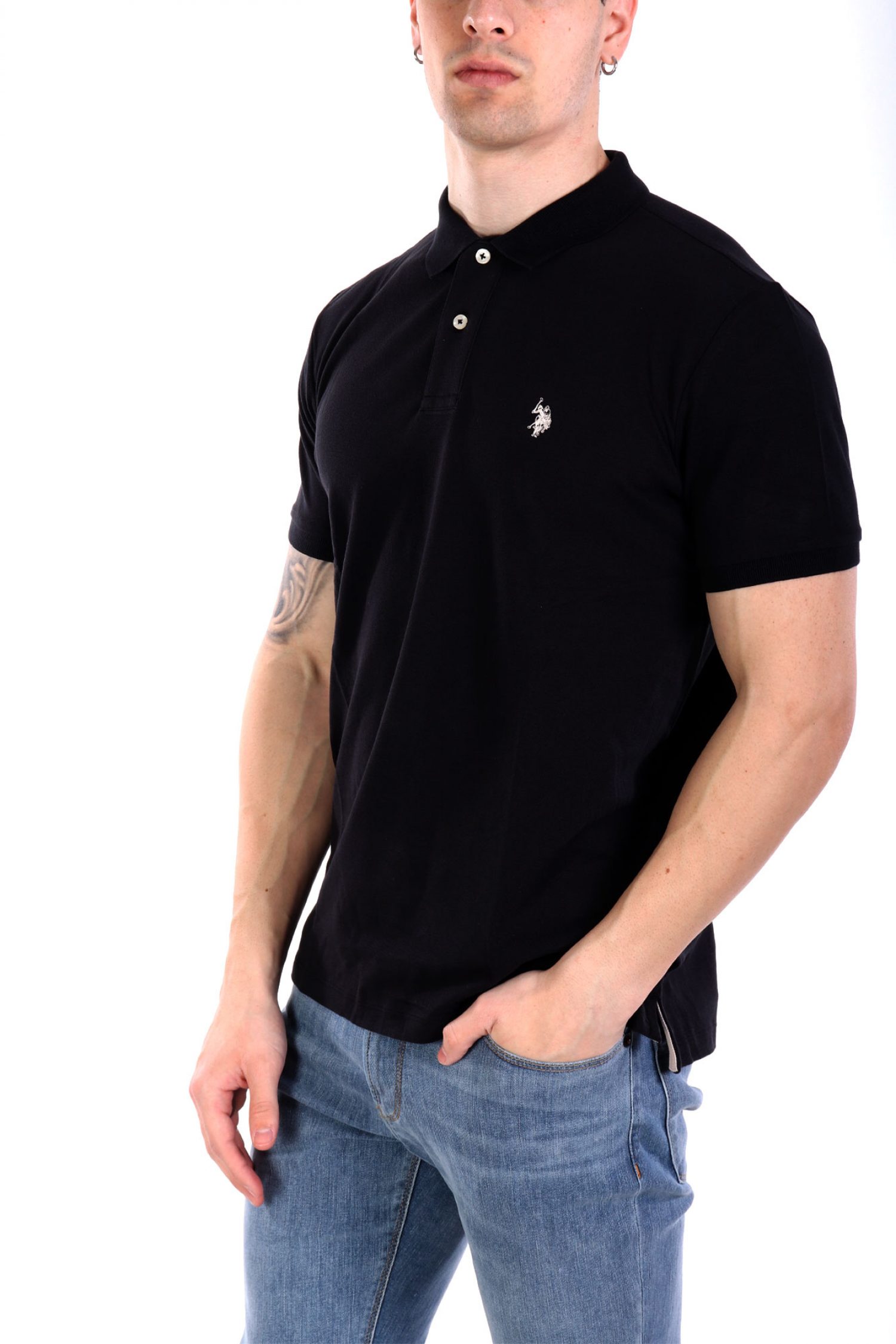 U.S.POLO ASSN POLO KING LOGO ΜΑΥΡΟ