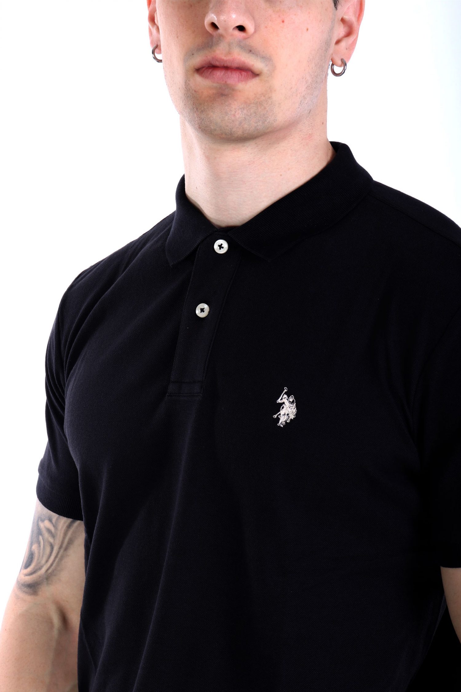 U.S.POLO ASSN POLO KING LOGO ΜΑΥΡΟ