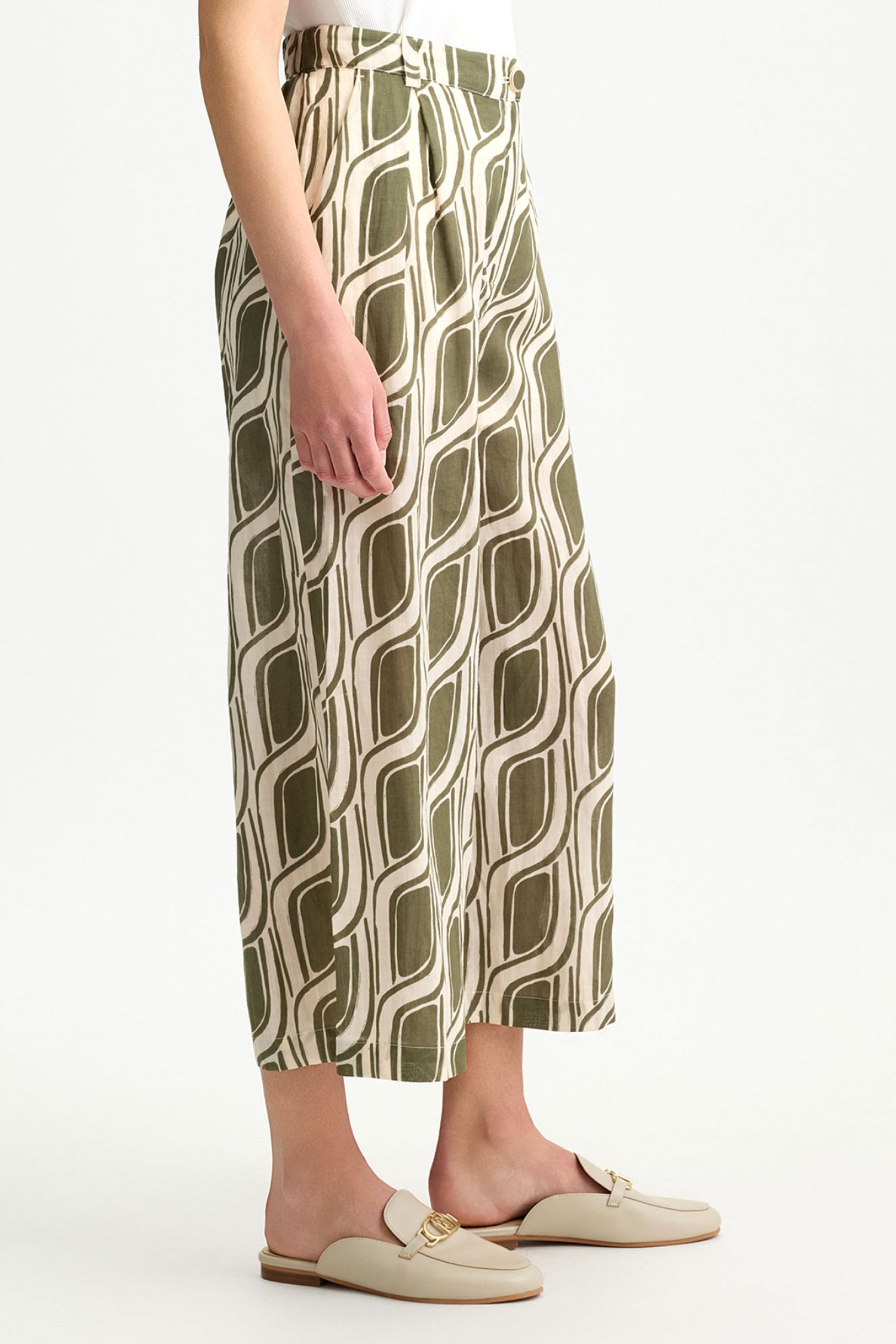 LIU-JO ΠΑΝΤΕΛΟΝΑ ΣΧΕΔΙΟ ΕΚΡΟΥ-ΛΑΔΙ