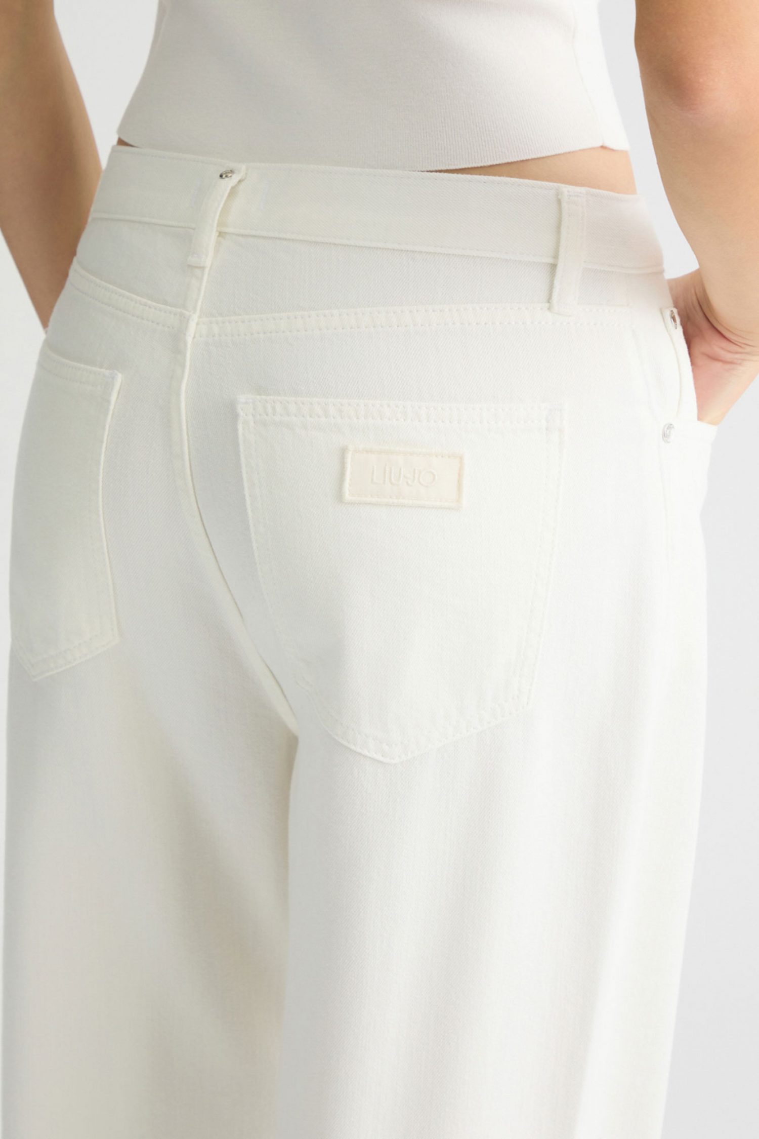 LIU -JO ΠΑΝΤΕΛΟΝΙ JEANS ΥΠΟΛΕΥΚΟ φωτογραφία