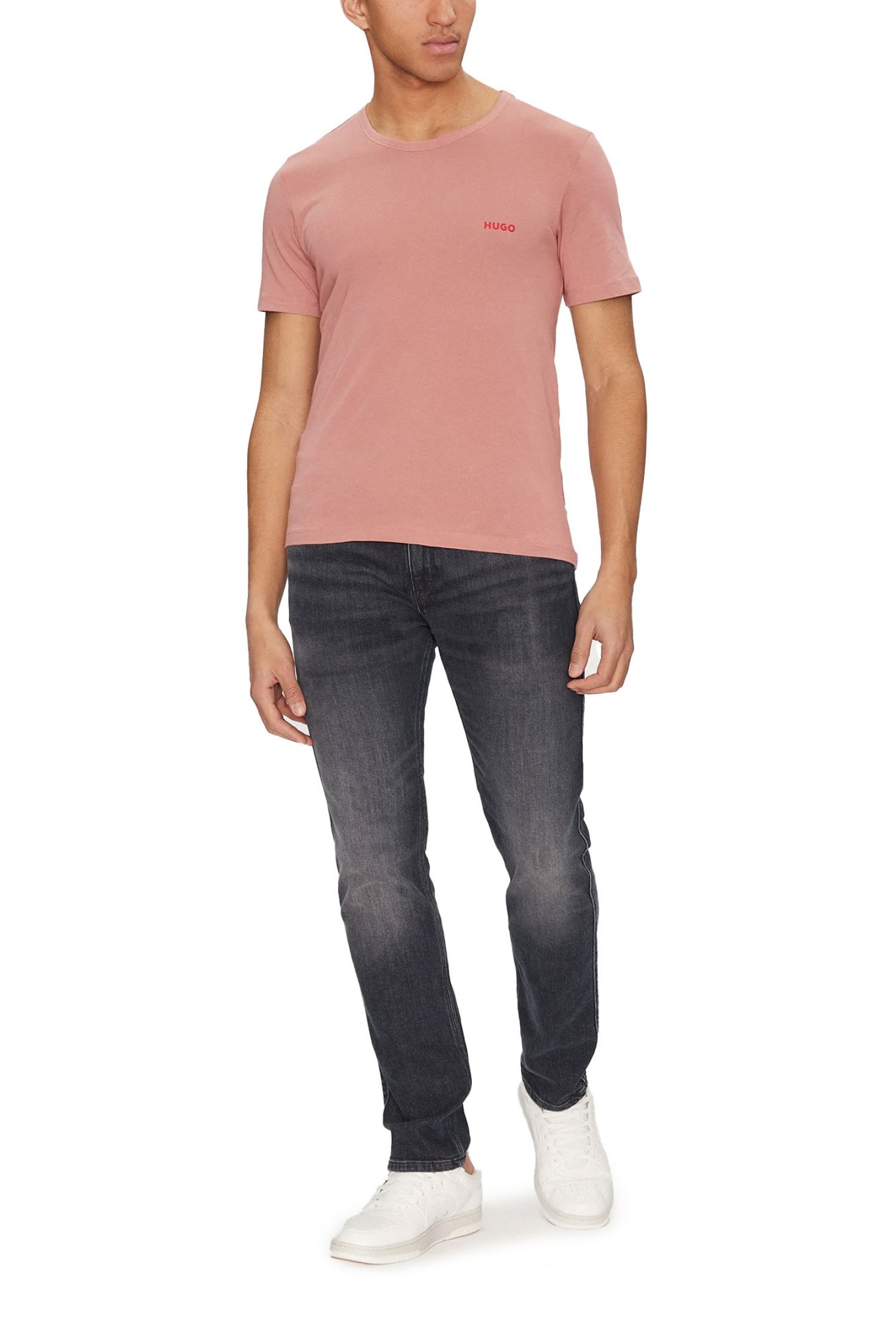 HUGO T-SHIRT ΕΣΩΡΟΥΧΑ T-SHIRT RN TRIPLET P ΛΕΥΚΟ-ΣΟΜΟΝ-ΜΑΥΡΟ