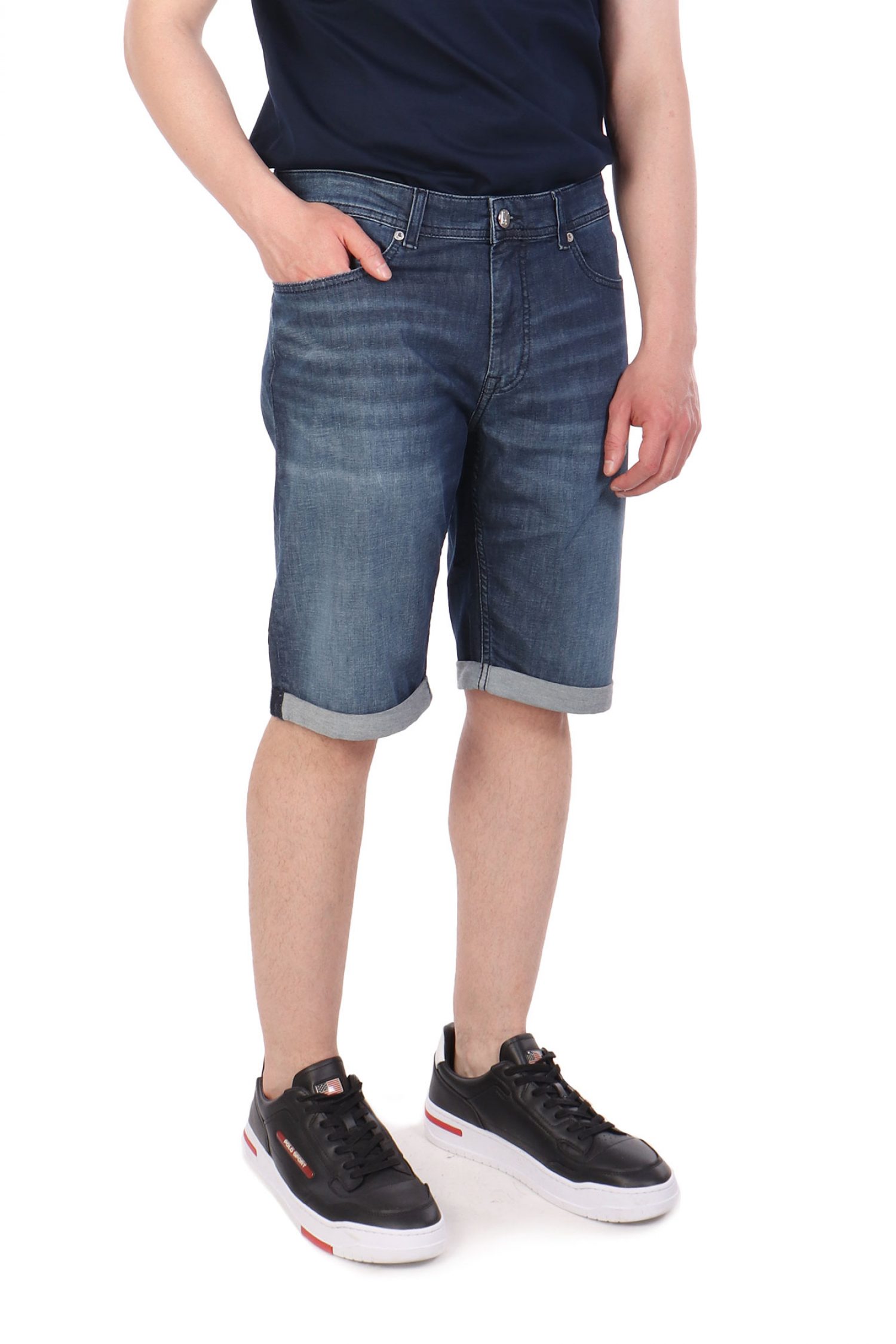 KARL LAGERFELD ΒΕΡΜΟΥΔΑ JEANS 5-POCKET ΜΠΛΕ φωτογραφία