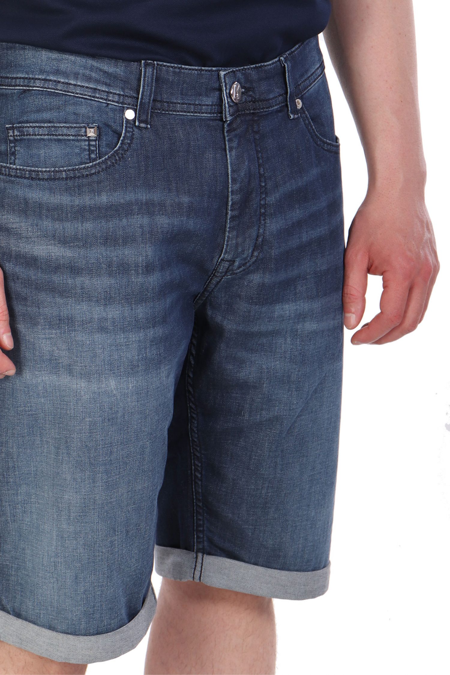 KARL LAGERFELD ΒΕΡΜΟΥΔΑ JEANS 5-POCKET ΜΠΛΕ φωτογραφία