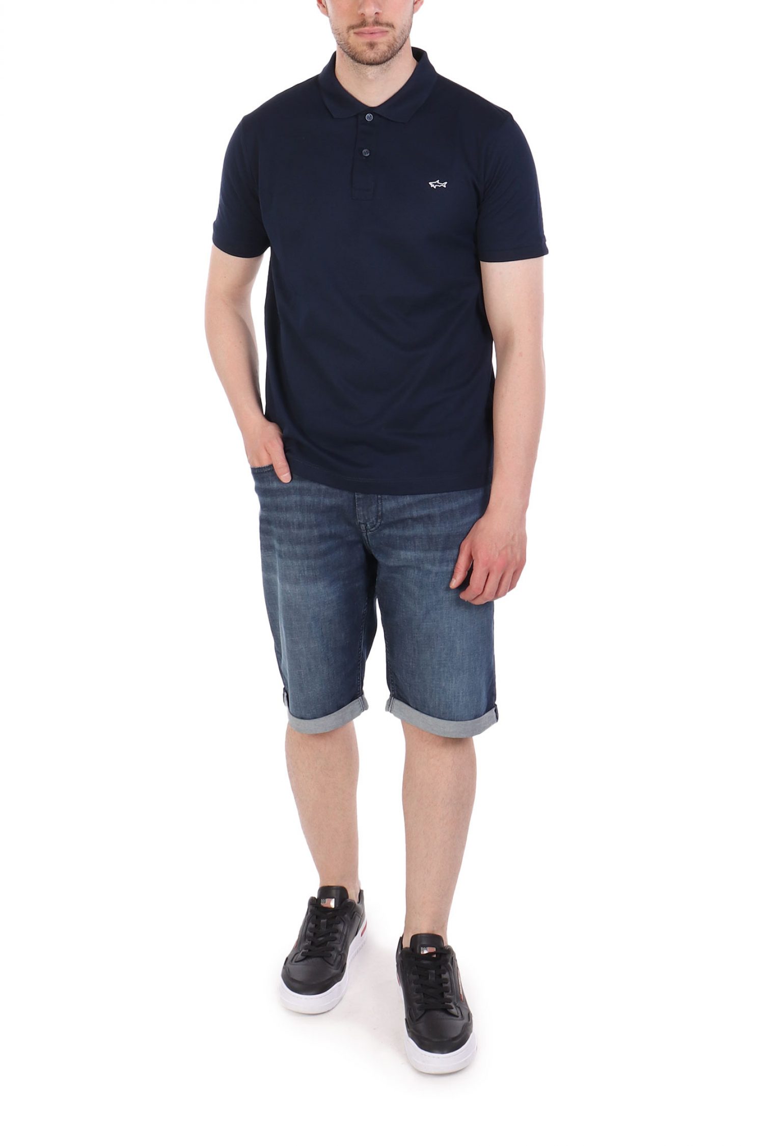 KARL LAGERFELD ΒΕΡΜΟΥΔΑ JEANS 5-POCKET ΜΠΛΕ φωτογραφία