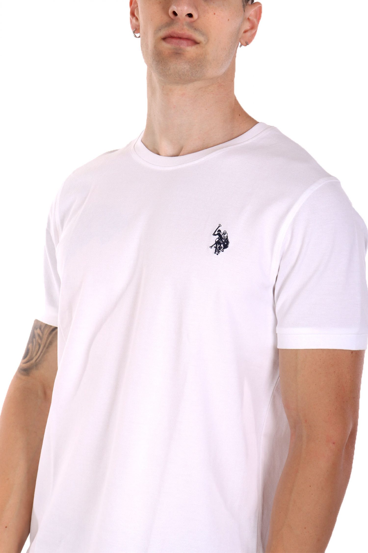 U.S. POLO ASSN. ΜΠΛΟΥΖΑ T-SHIRT ΛΕΥΚΟ ΠΙΚΕ