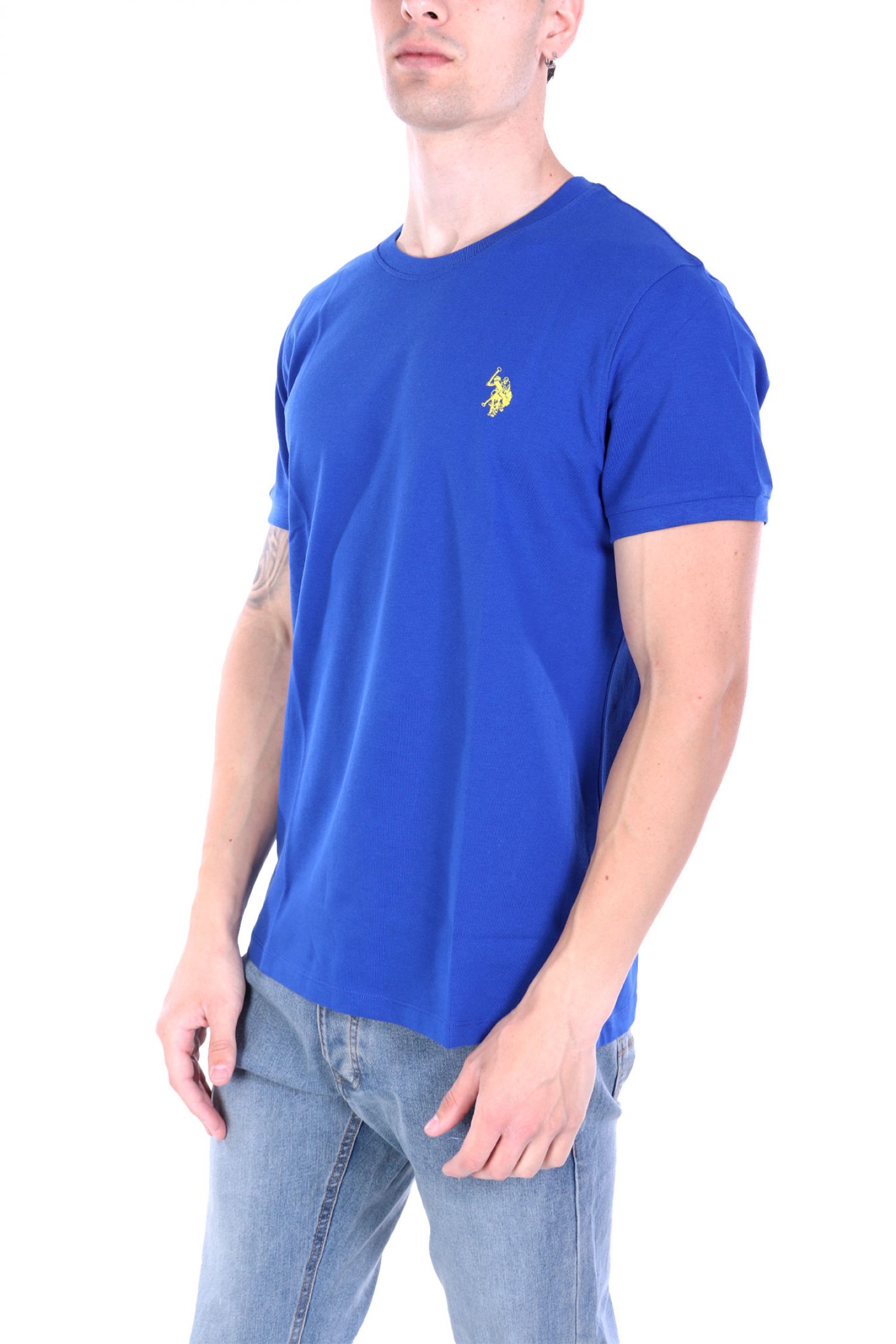 U.S. POLO ASSN. ΜΠΛΟΥΖΑ T-SHIR ΜΠΛΕ ΡΟΥΑ ΠΙΚΕ