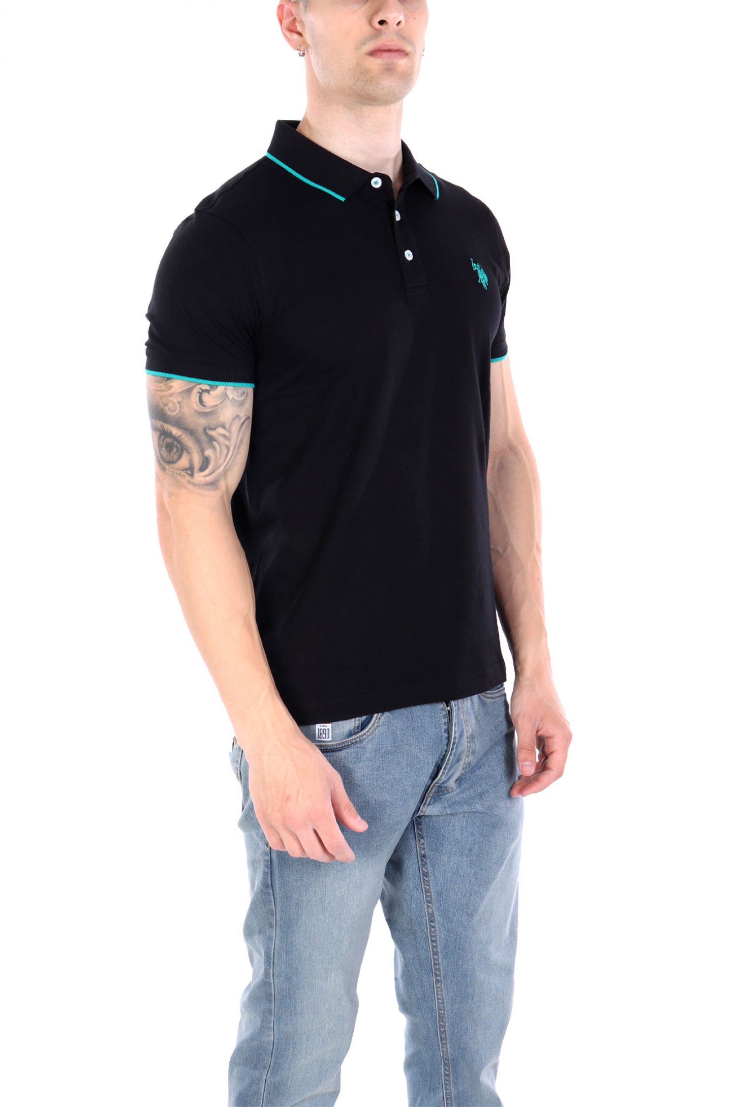 U.S. POLO ASSN. ΜΠΛΟΥΖΑ ΜΑΥΡΟ ΑΝΔΡΙΚΟ POLO