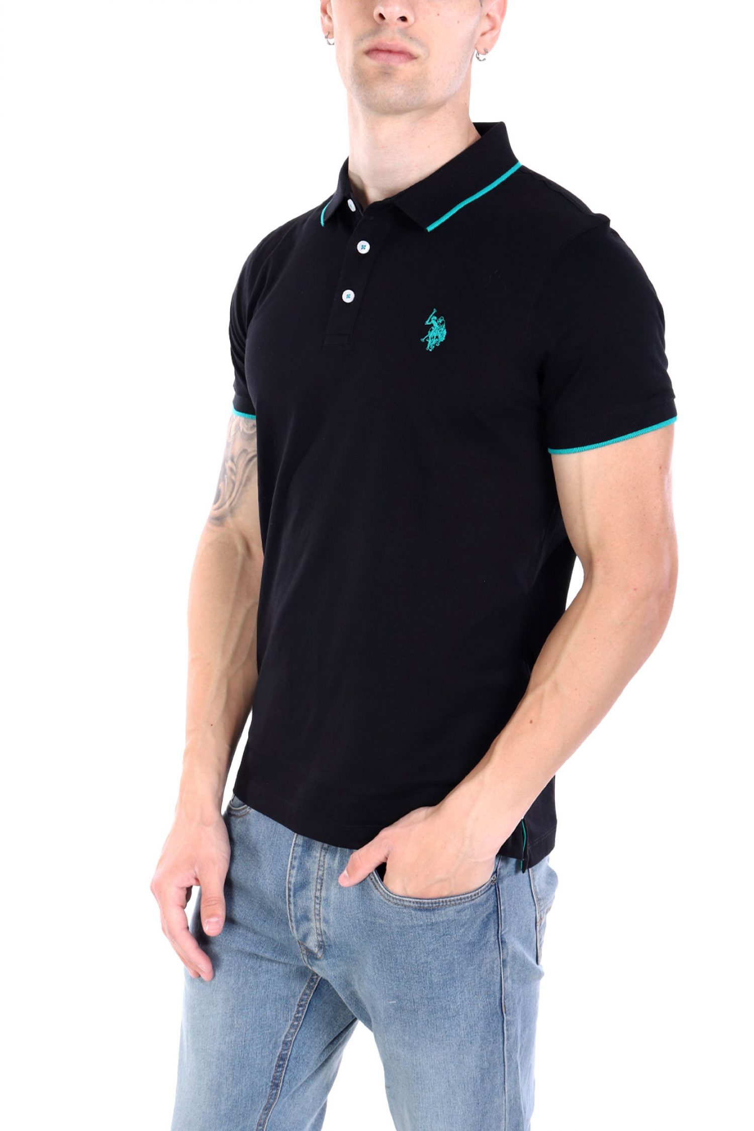 U.S. POLO ASSN. ΜΠΛΟΥΖΑ ΜΑΥΡΟ ΑΝΔΡΙΚΟ POLO