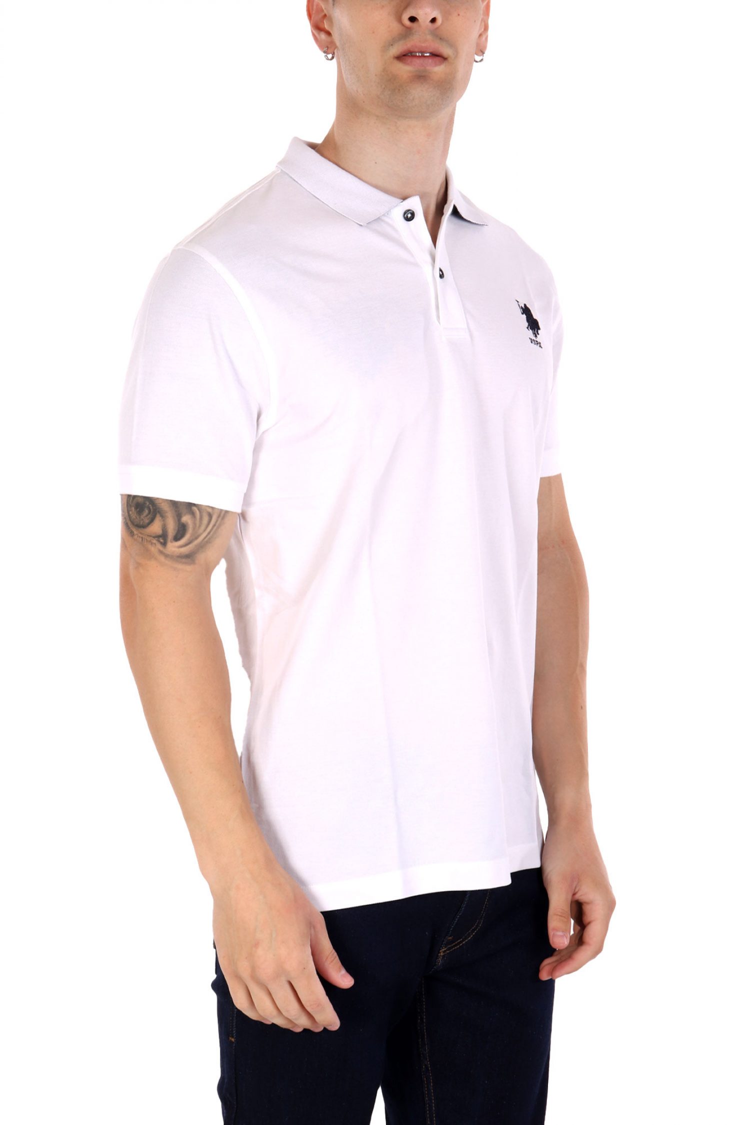 U.S. POLO ASSN. ΜΠΛΟΥΖΑ ΛΕΥΚΟ ΑΝΔΡΙΚΟ POLO