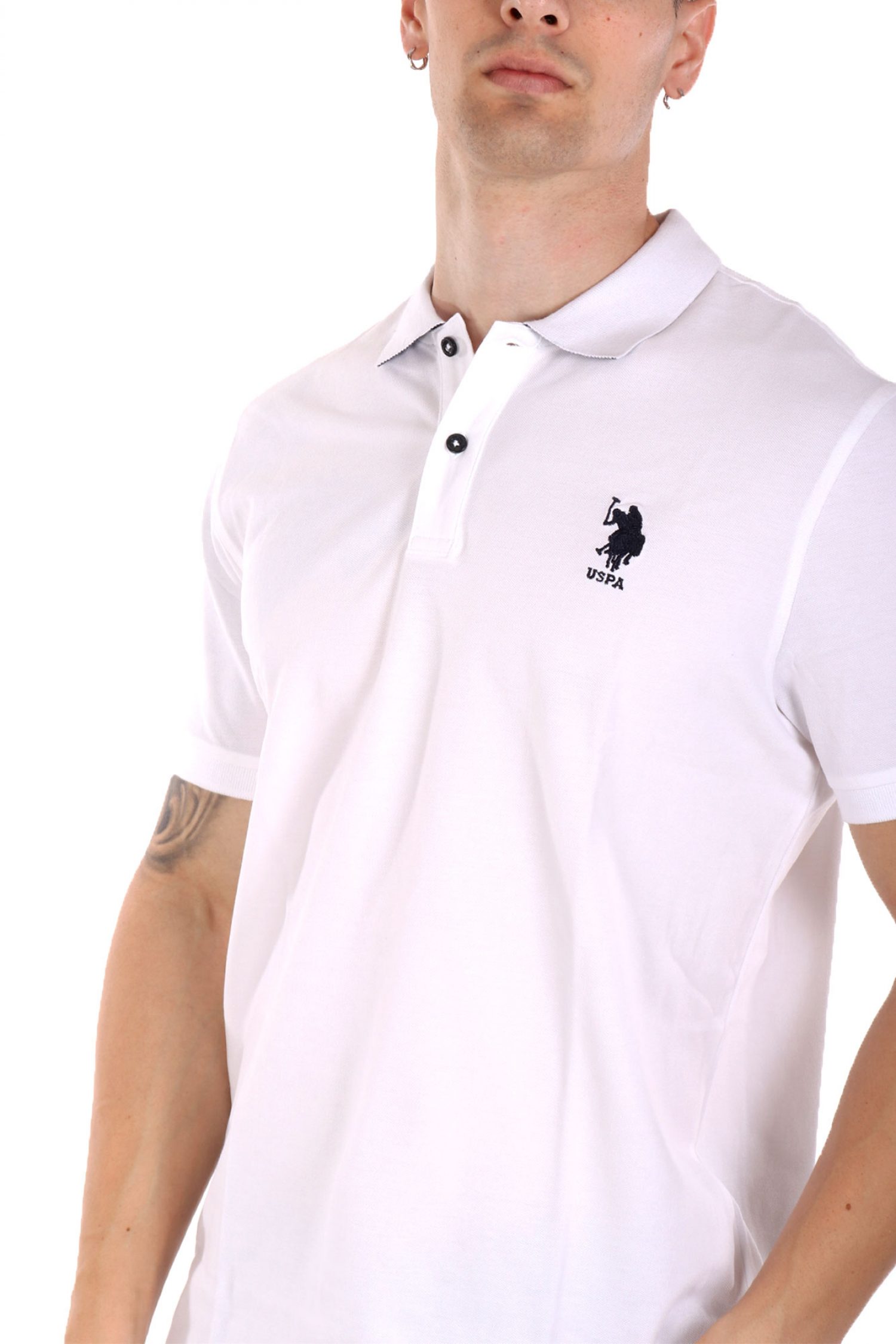 U.S. POLO ASSN. ΜΠΛΟΥΖΑ ΛΕΥΚΟ ΑΝΔΡΙΚΟ POLO φωτογραφία