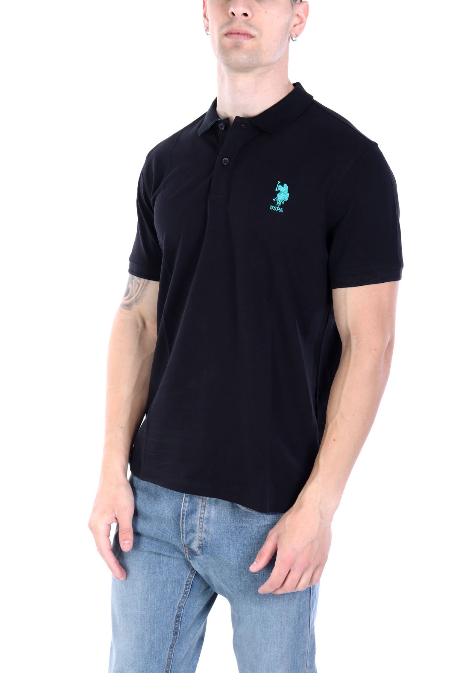 U.S. POLO ASSN. ΜΠΛΟΥΖΑ ΜΑΥΡΟ ΑΝΔΡΙΚΟ POLO ΠΙΚΕ