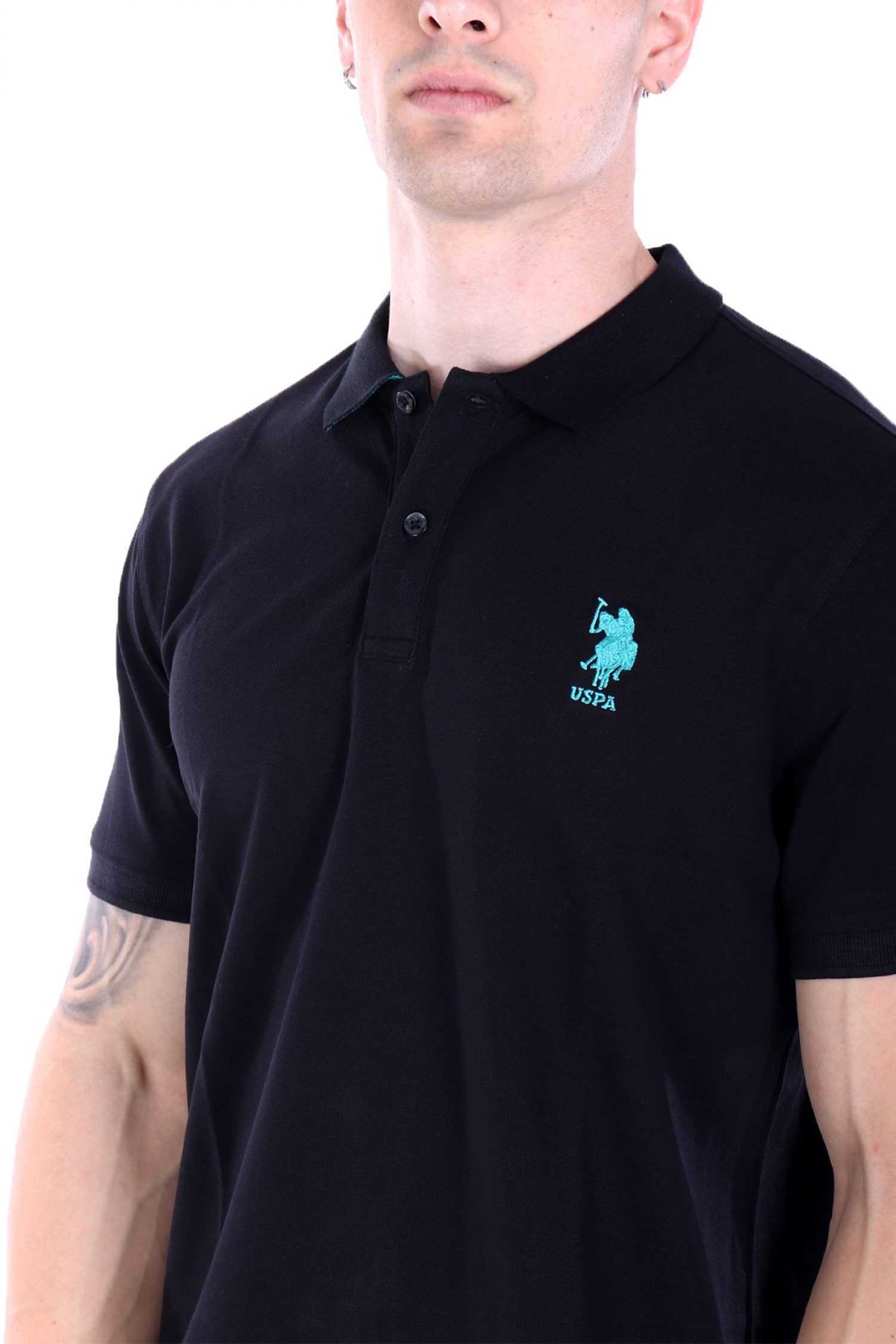 U.S. POLO ASSN. ΜΠΛΟΥΖΑ ΜΑΥΡΟ ΑΝΔΡΙΚΟ POLO ΠΙΚΕ φωτογραφία