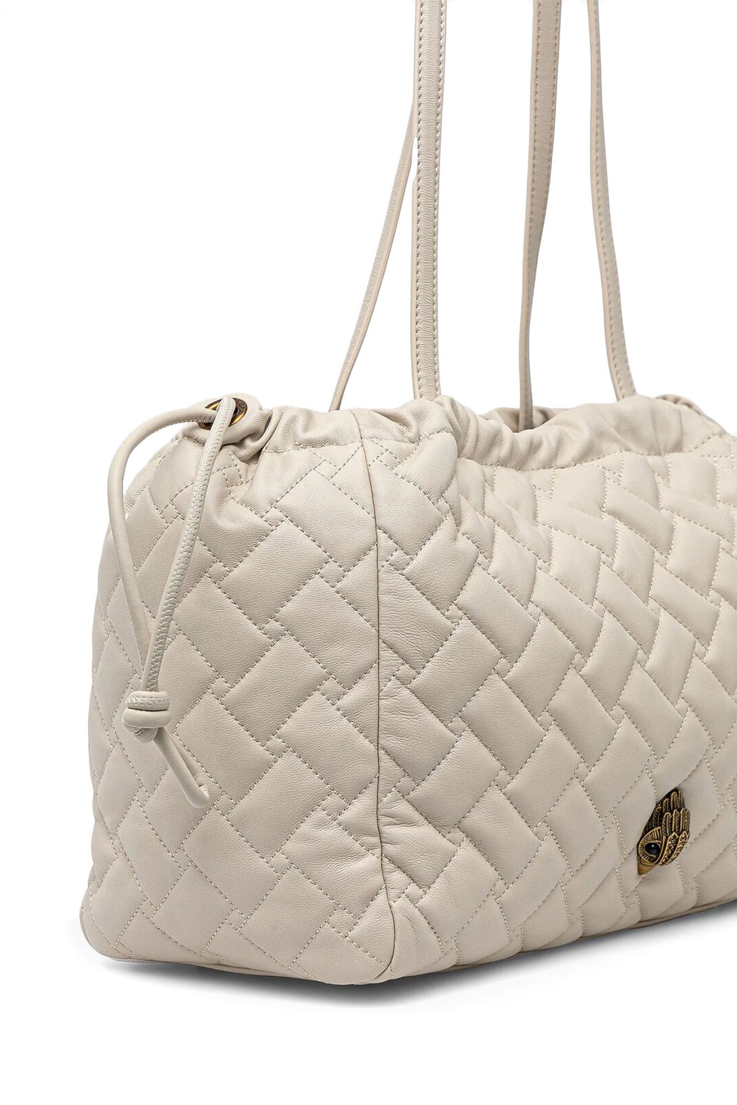 KURT GEIGER ΤΣΑΝΤΑ ΩΜΟΥ KENSINGTON STRING TOTE ΚΑΠΙΤΟΝE LOGO ΜΠΕΖ