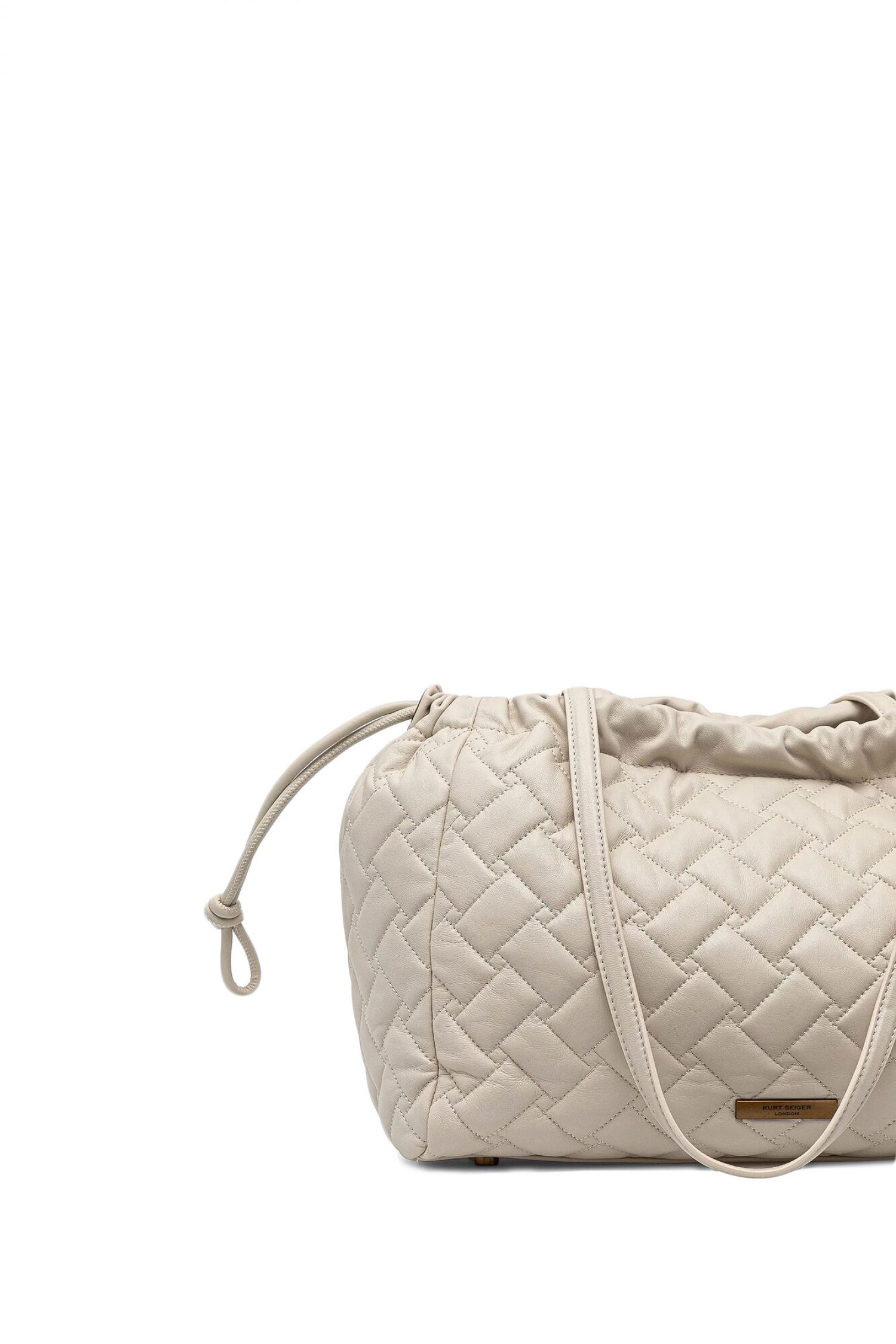 KURT GEIGER ΤΣΑΝΤΑ ΩΜΟΥ KENSINGTON STRING TOTE ΚΑΠΙΤΟΝE LOGO ΜΠΕΖ