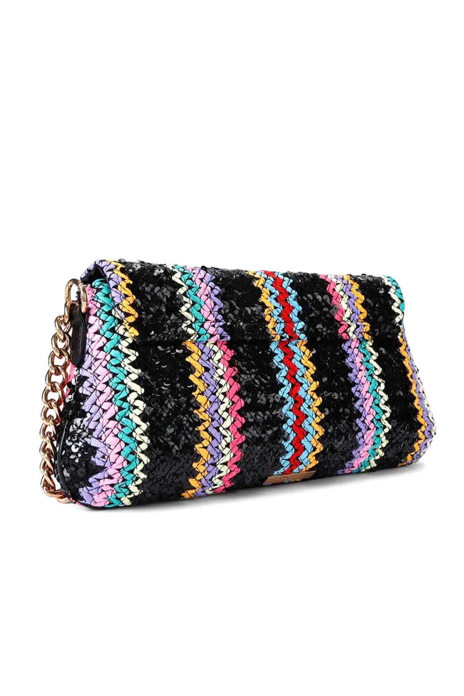 KURT GEIGER TΣΑΝΤΑ CROSSBODY /ΩΜΟΥ LONG KENSINGTON BAG AΛΥΣΙΔΑ ΣΧΕΔΙΑ ΠΟΥΛΙΕΣ LOGO ΠΟΛΥΧΡΩΜΟ