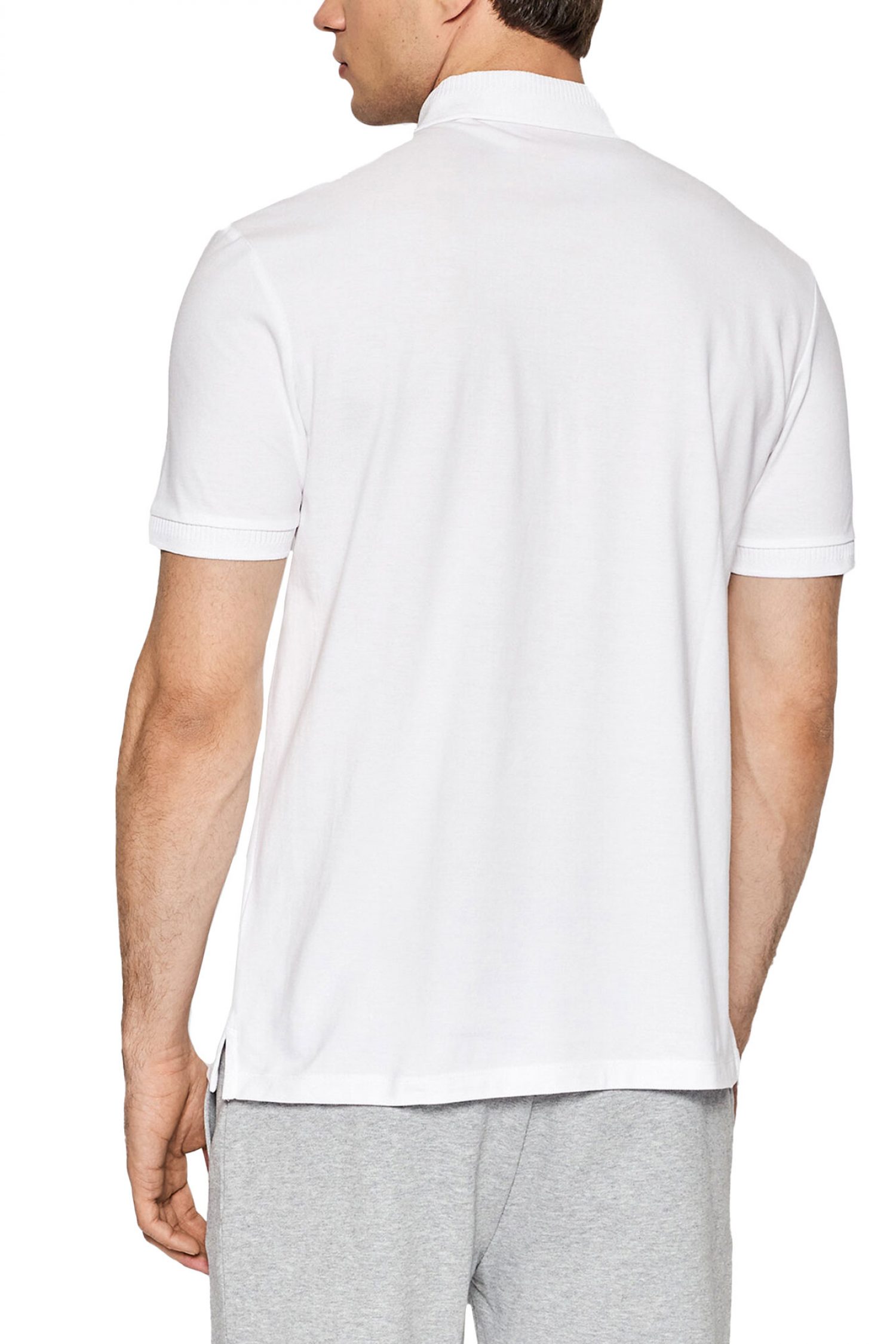 HUGO POLO SLIM FIT DERESO222 LOGO ΛΕΥΚΟ φωτογραφία