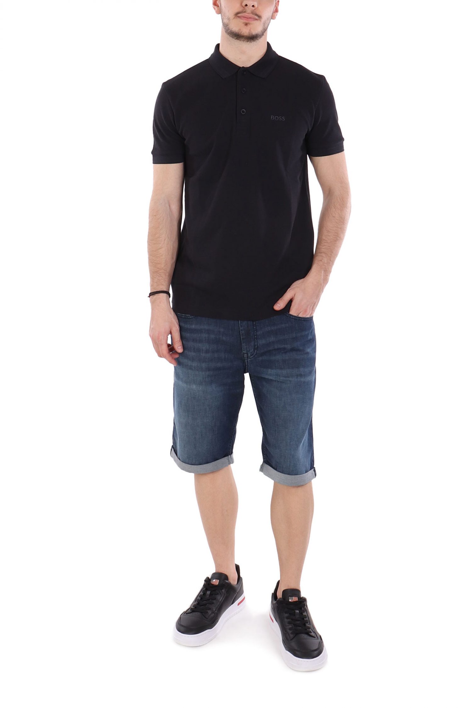 BOSS ATHLEISURE POLO REGULAR FIT PADDY ΣΚΟΥΡΟ ΜΠΛΕ φωτογραφία