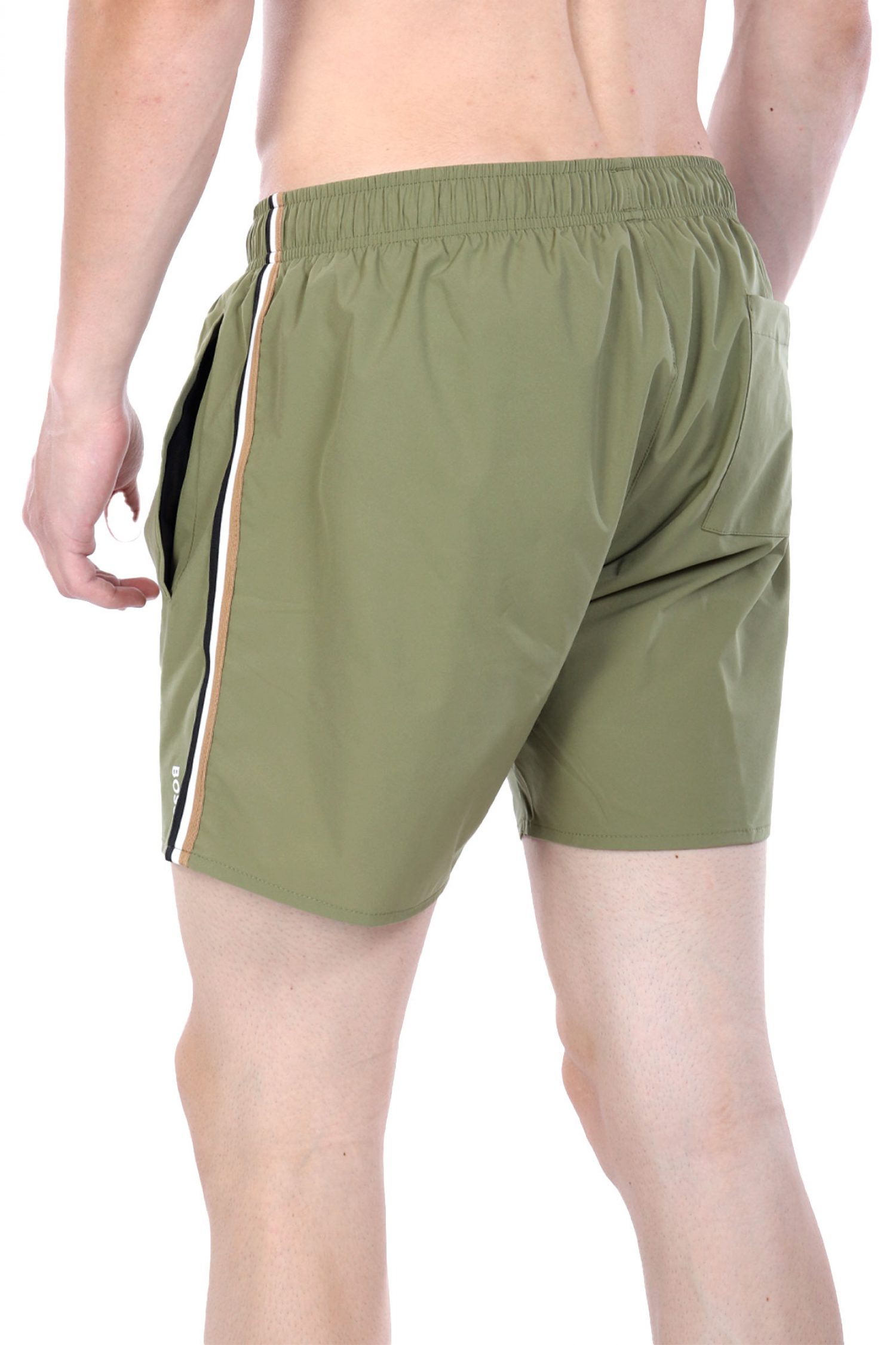 BOSS BEACHWEAR ΜΑΓΙΩ ICONIC ΧΑΚΙ