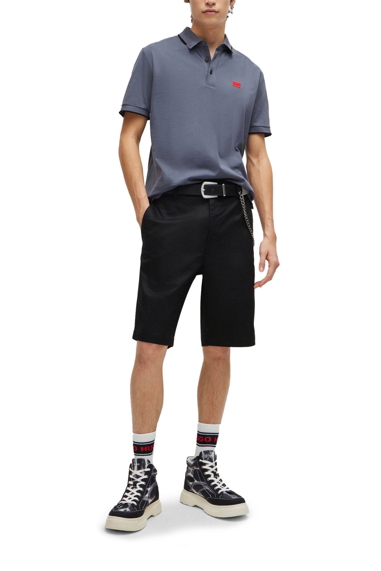 HUGO ΒΕΡΜΟΥΔΑ CHINO DARIK241 ΜΑΥΡΟ φωτογραφία