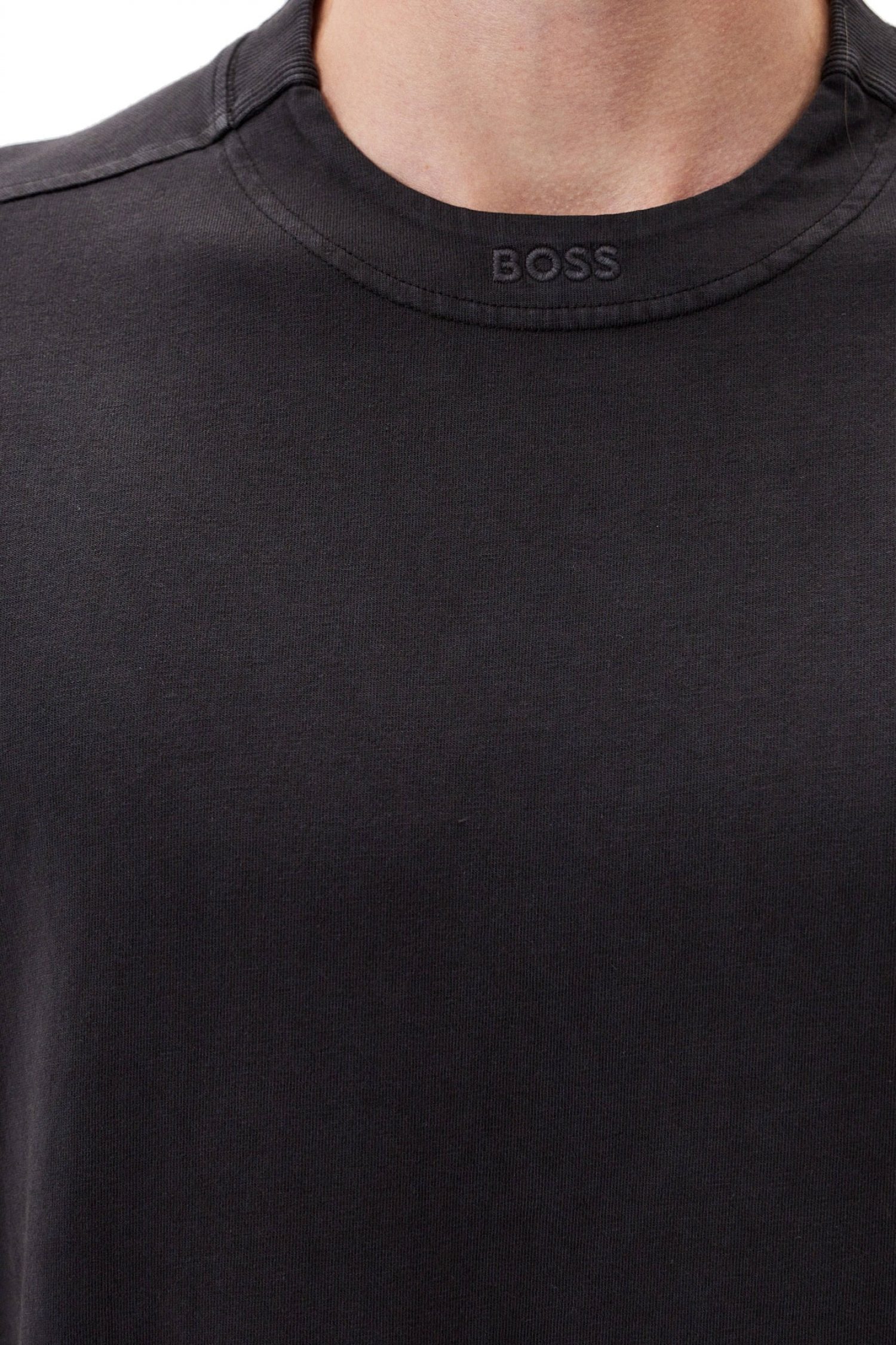 BOSS CASUAL T-SHIRT RELAXED FIT TE_DYE_ ΜΑΥΡΟ