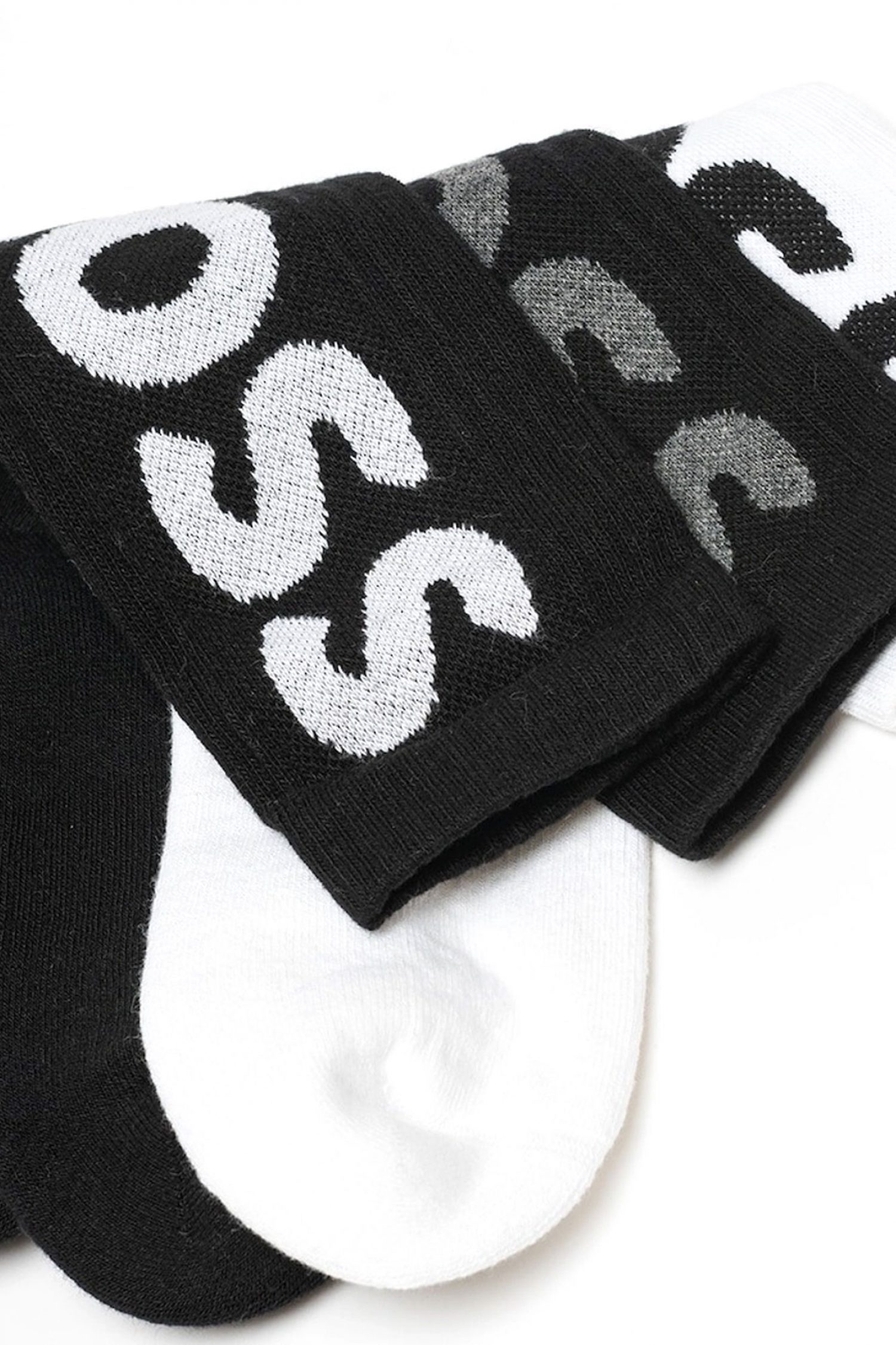 BOSS ΚΑΛΤΣΕΣ 3P QS LOGO CC ΜΑΥΡΟ-ΛΕΥΚΟ φωτογραφία