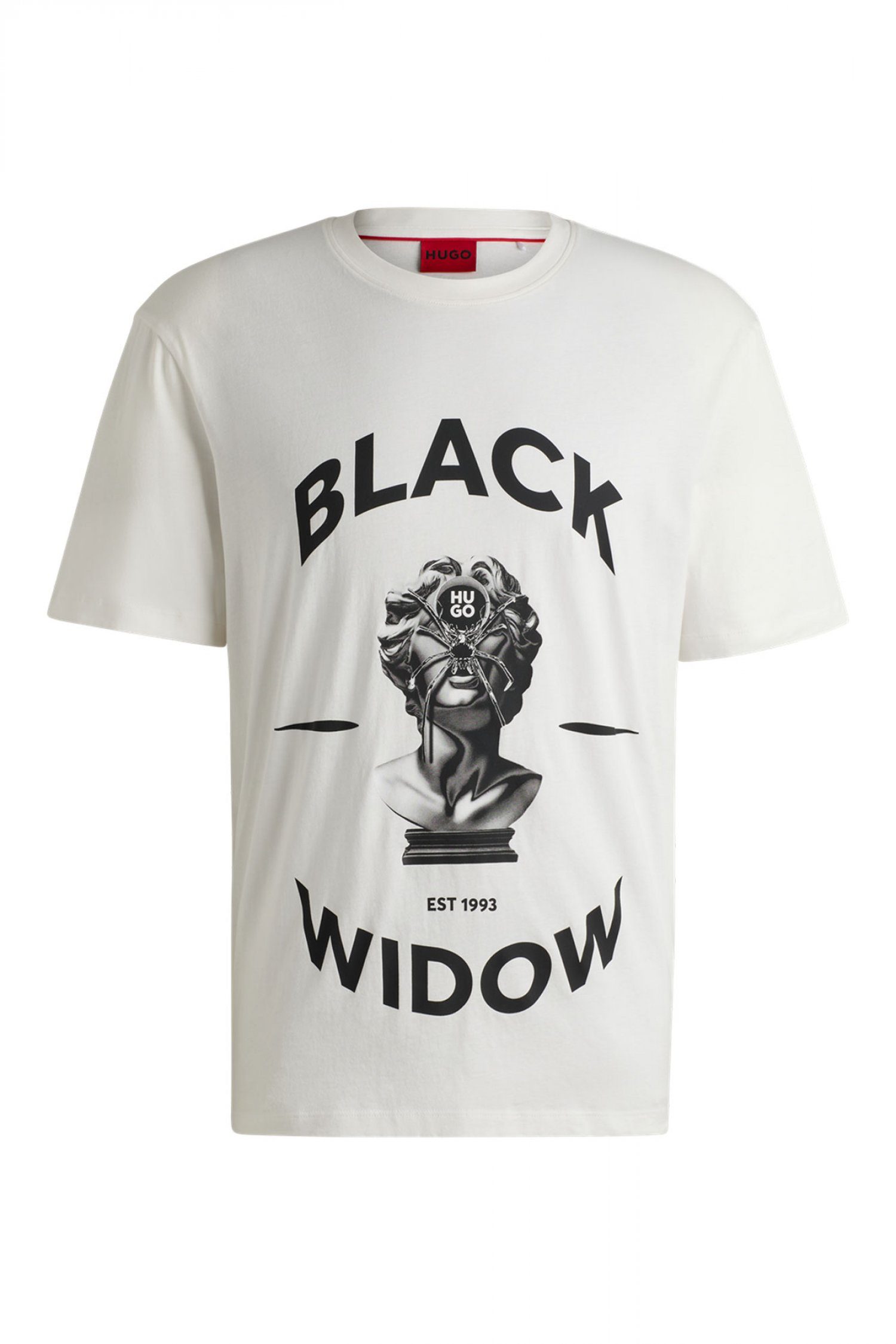 HUGO T-SHIRT DOSTALGI LOGO ΛΕΥΚΟ