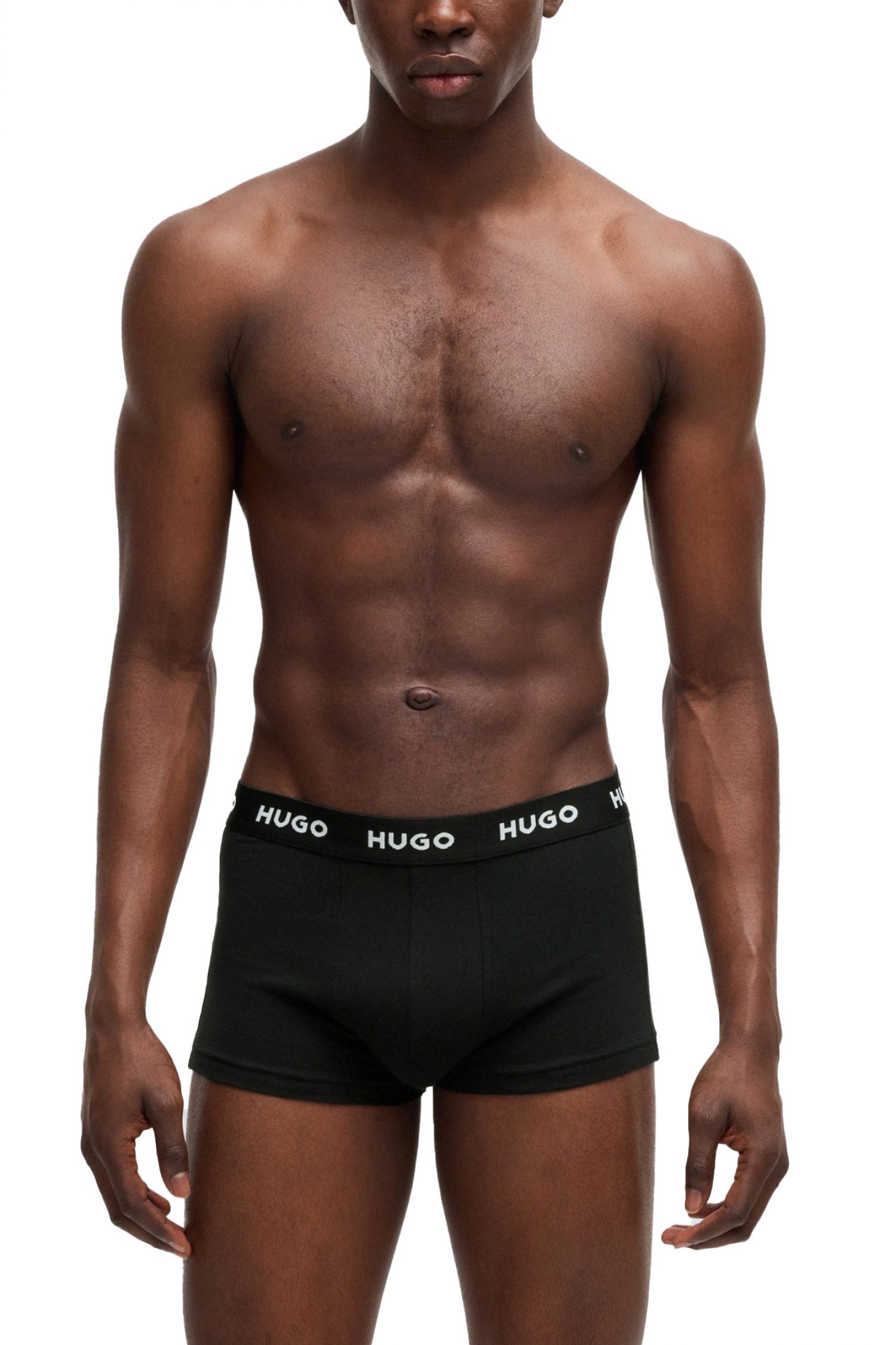 HUGO ΕΣΩΡΟΥΧΟ TRUNK TRIPLET DESIGN COTTON STRETCH ΜΑΥΡΟ