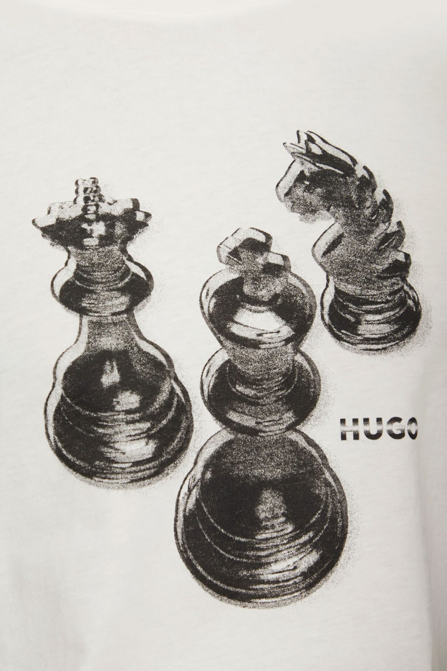 HUGO T-SHIRT DISCHACH LOGO ΛΕΥΚΟ φωτογραφία