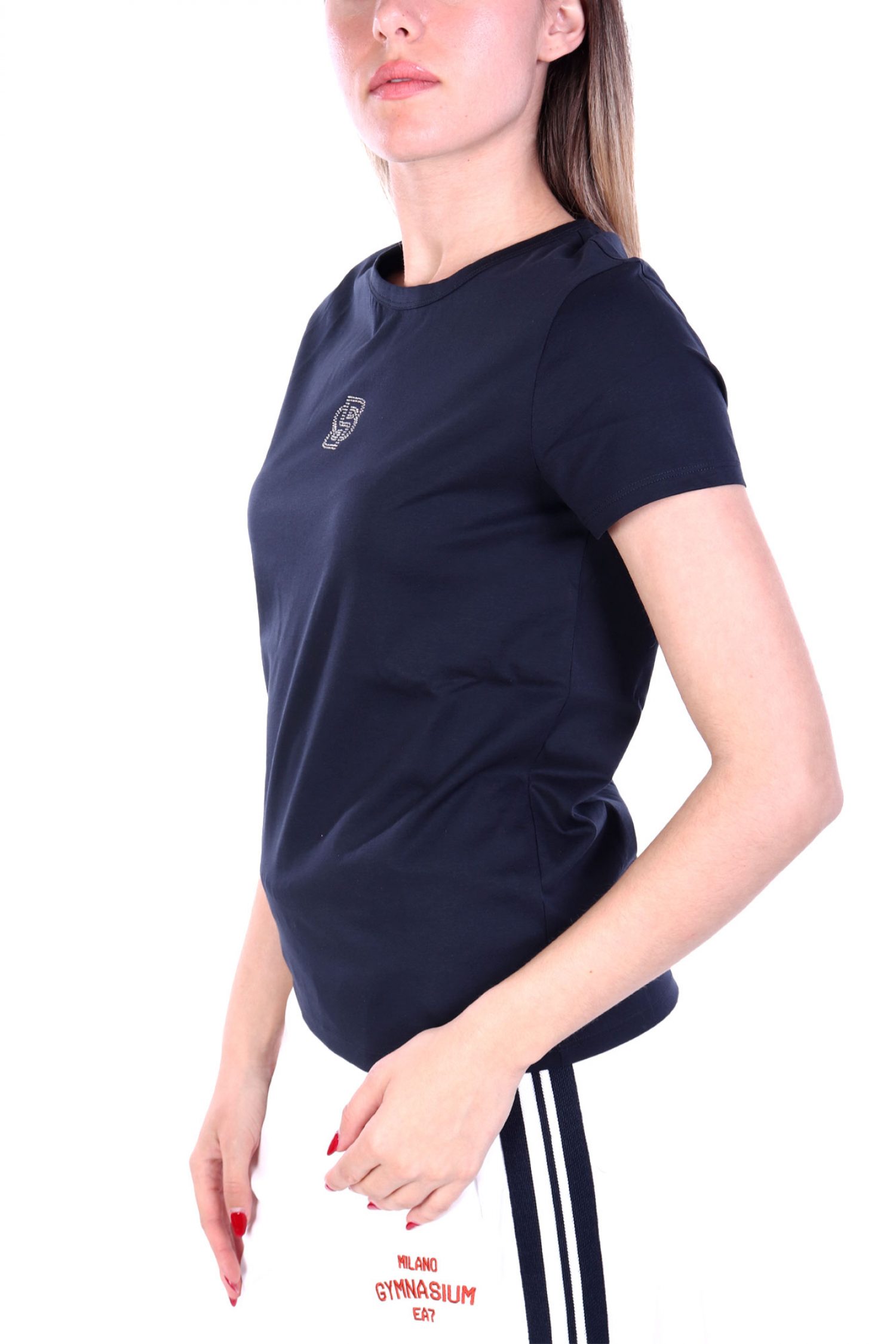 BOSS T-SHIRT EVENTSA7 LOGO ΣΚΟΥΡΟ ΜΠΛΕ