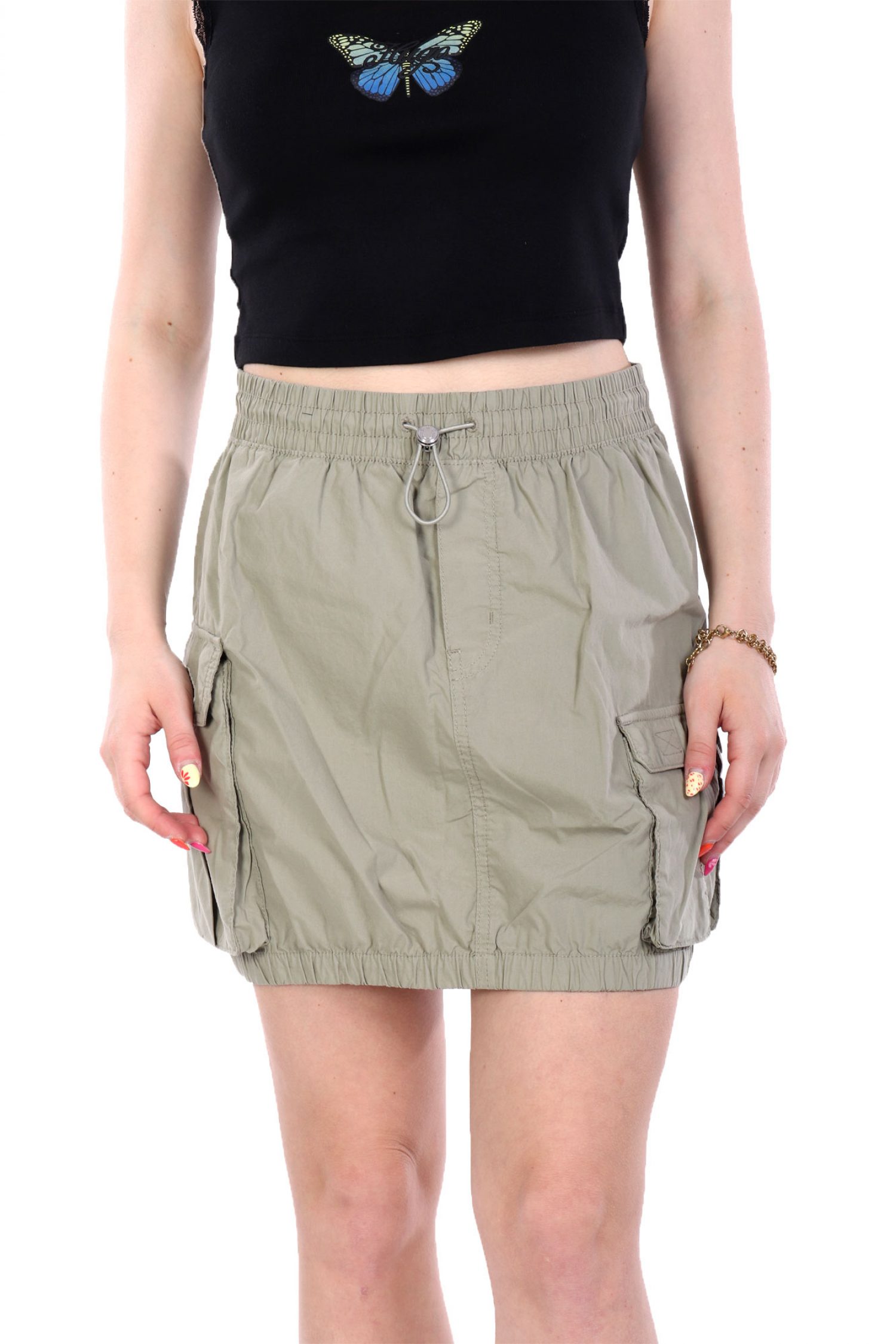 HUGO BLUE ΦΟΥΣΤΑ MINI REFINO-1-D_B ΛΑΣΤΙΧΟ ΜΕ ΤΣΕΠΕΣ ΧΑΚΙ φωτογραφία