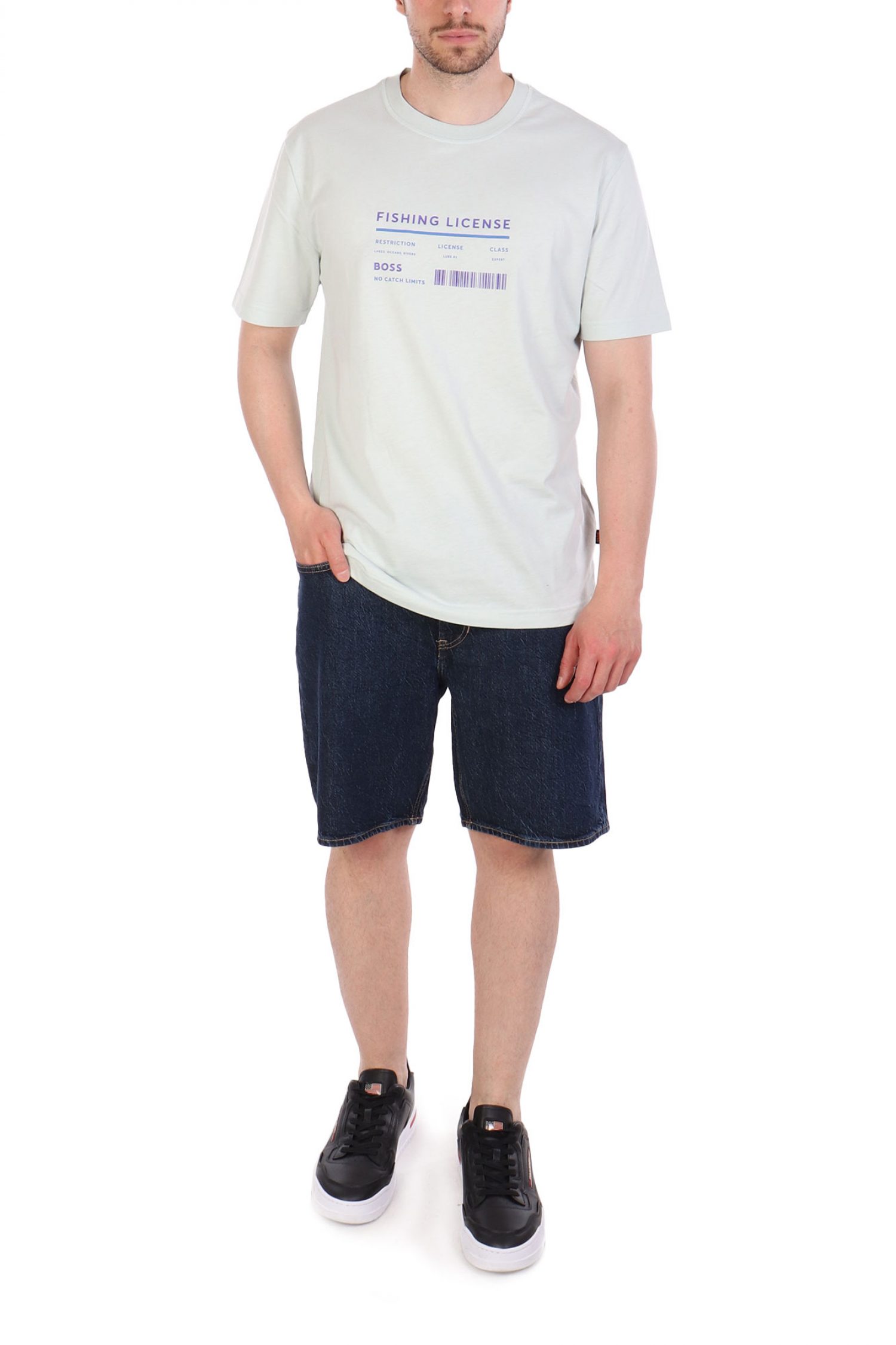 BOSS CASUAL T-SHIRT TE_ATACAMA ΜΕΝΤΑ