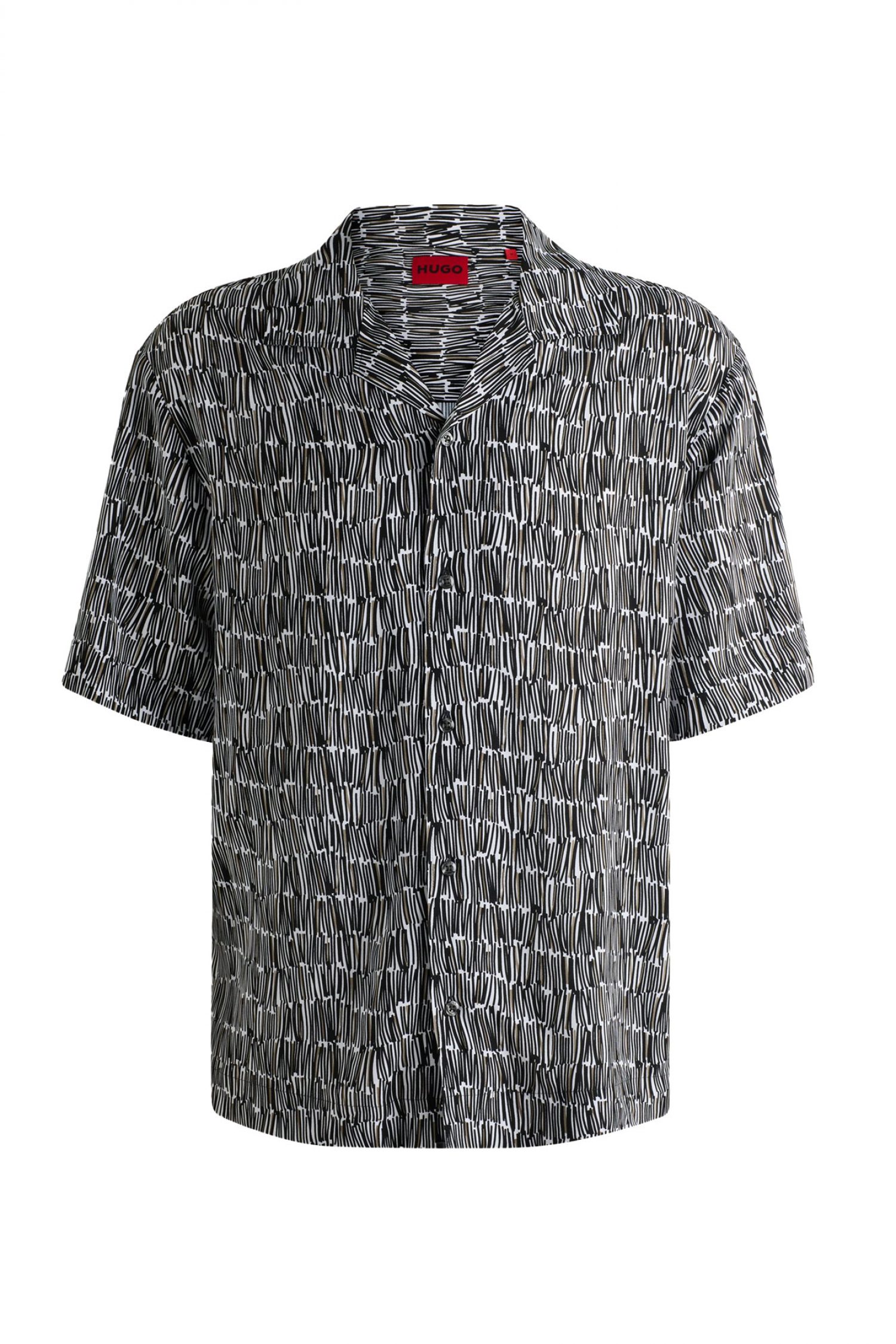 HUGO ΠΟΥΚΑΜΙΣΟ ΚΟΝΤΟΜΑΝΙΚΟ ESPINO ΕΜΠΡΙΜΕ ΜΑΥΡΟ-ΛΕΥΚΟ φωτογραφία