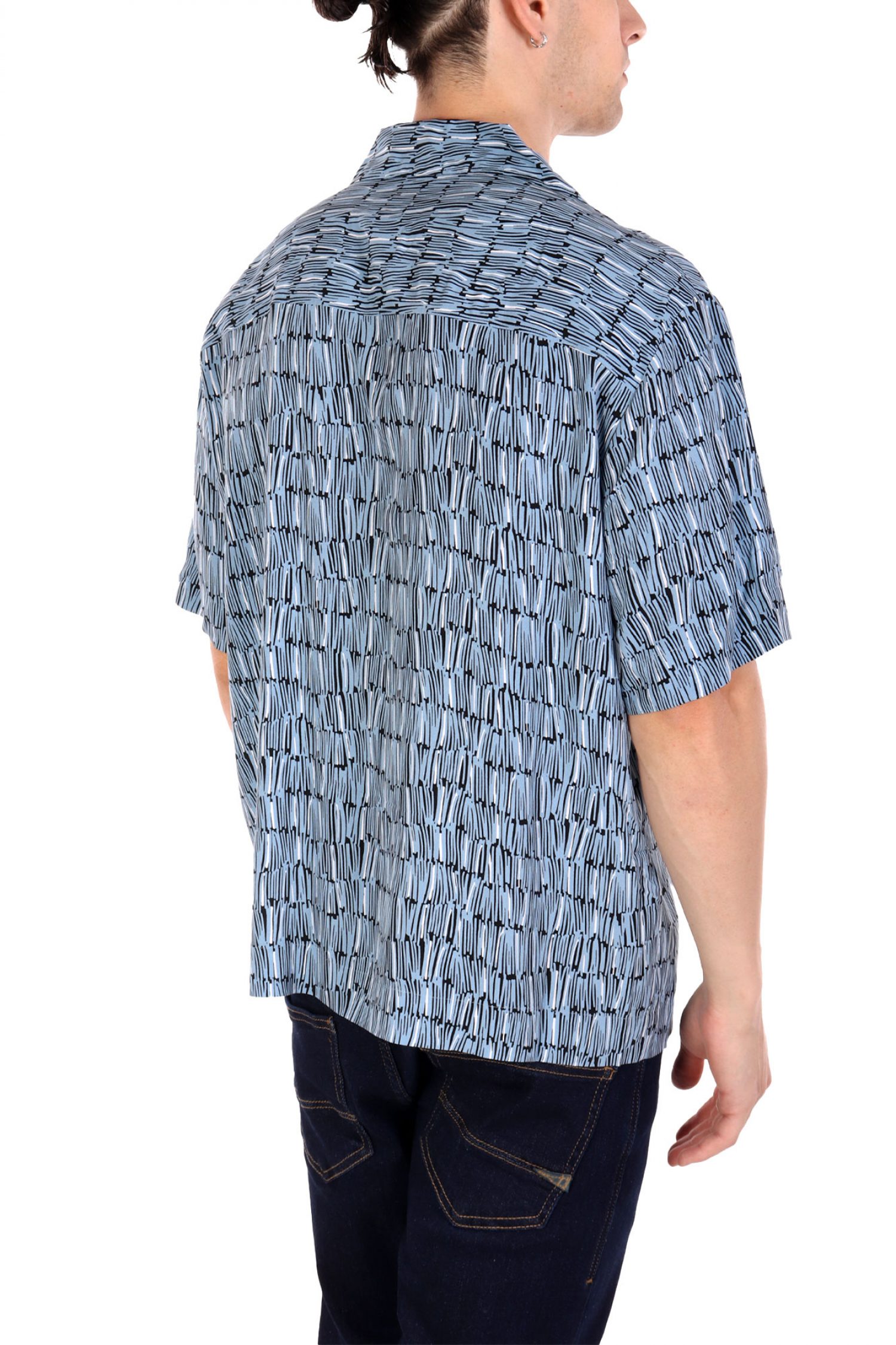 HUGO ΠΟΥΚΑΜΙΣΟ ΚΟΝΤΟΜΑΝΙΚΟ ESPINO ΕΜΠΡΙΜΕ ΜΠΛΕ-ΛΕΥΚΟ φωτογραφία