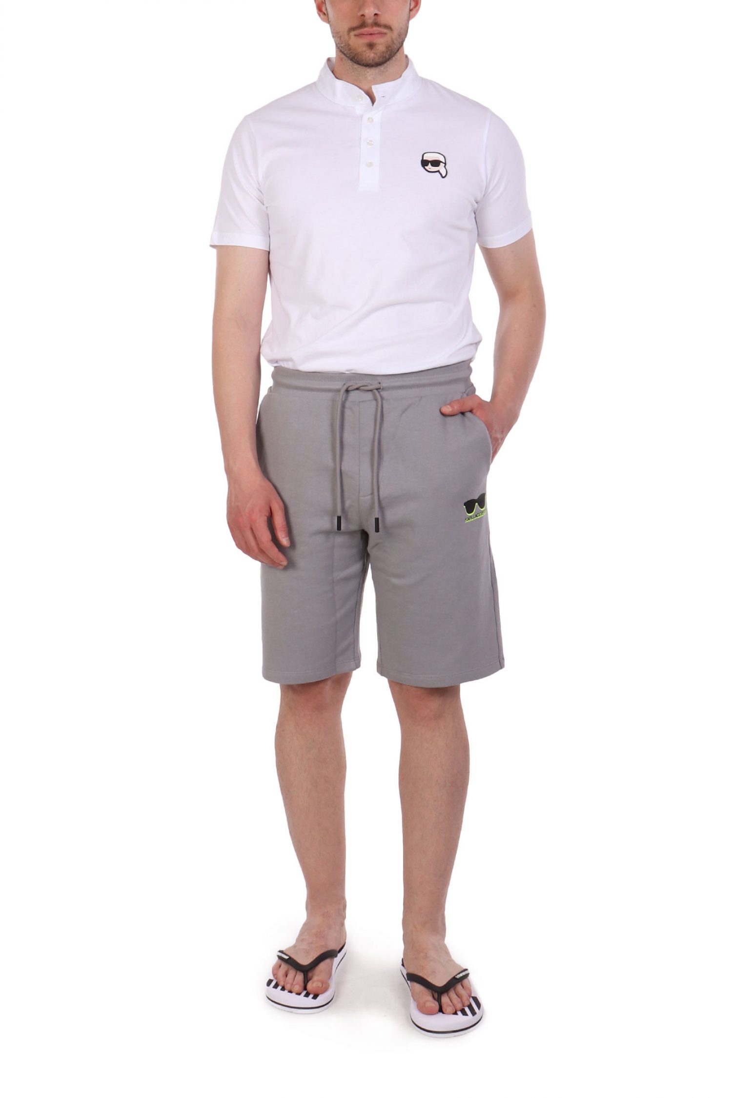 KARL LAGERFELD ΒΕΡΜΟΥΔΑ ΦΟΥΤΕΡ LOGO ΓΚΡΙ φωτογραφία