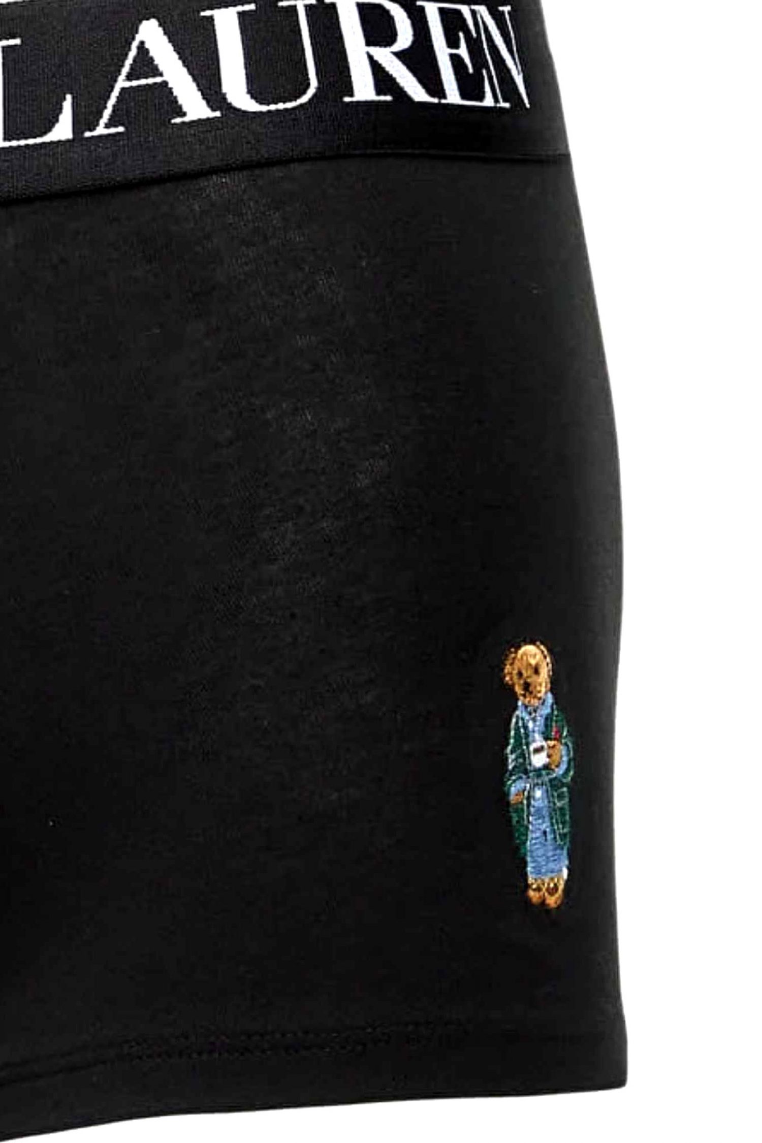 RALPH LAUREN UNDERWEAR ΕΣΩΡΟΥΧΟ TRUNK STRETCH COTTON LOGO BEAR ΜΑΥΡΟ φωτογραφία