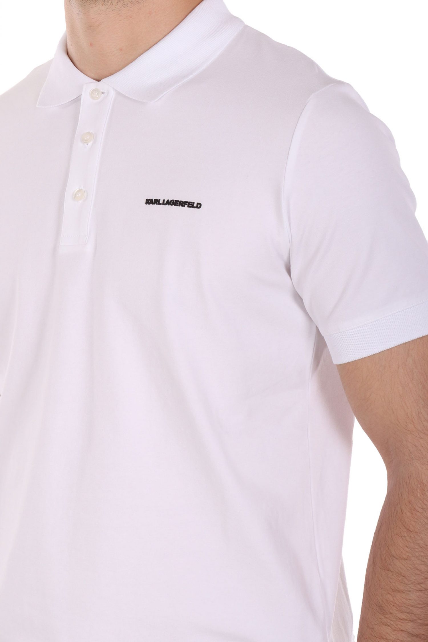 KARL LAGERFELD POLO LOGO ΛΕΥΚΟ