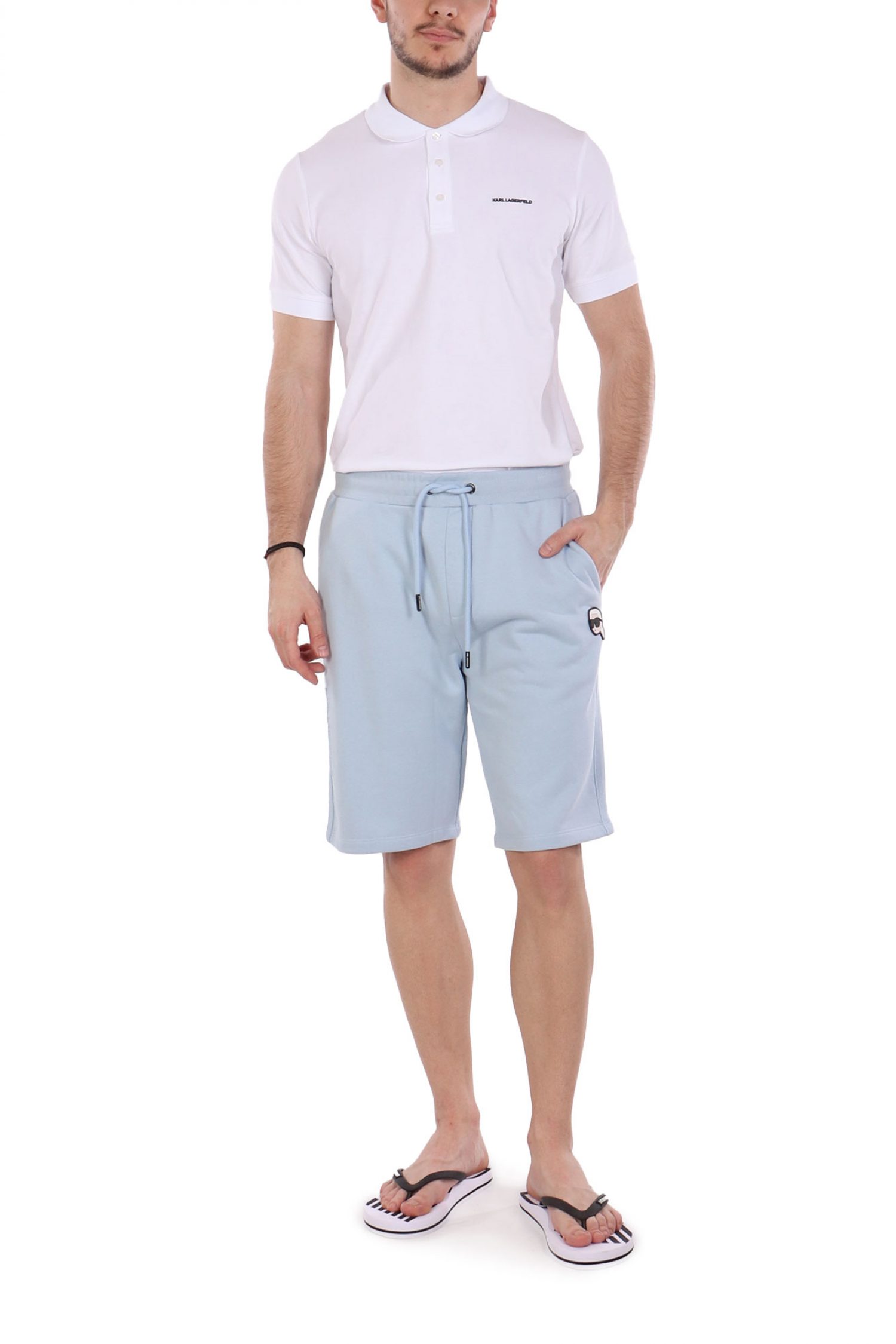 KARL LAGERFELD POLO LOGO ΛΕΥΚΟ