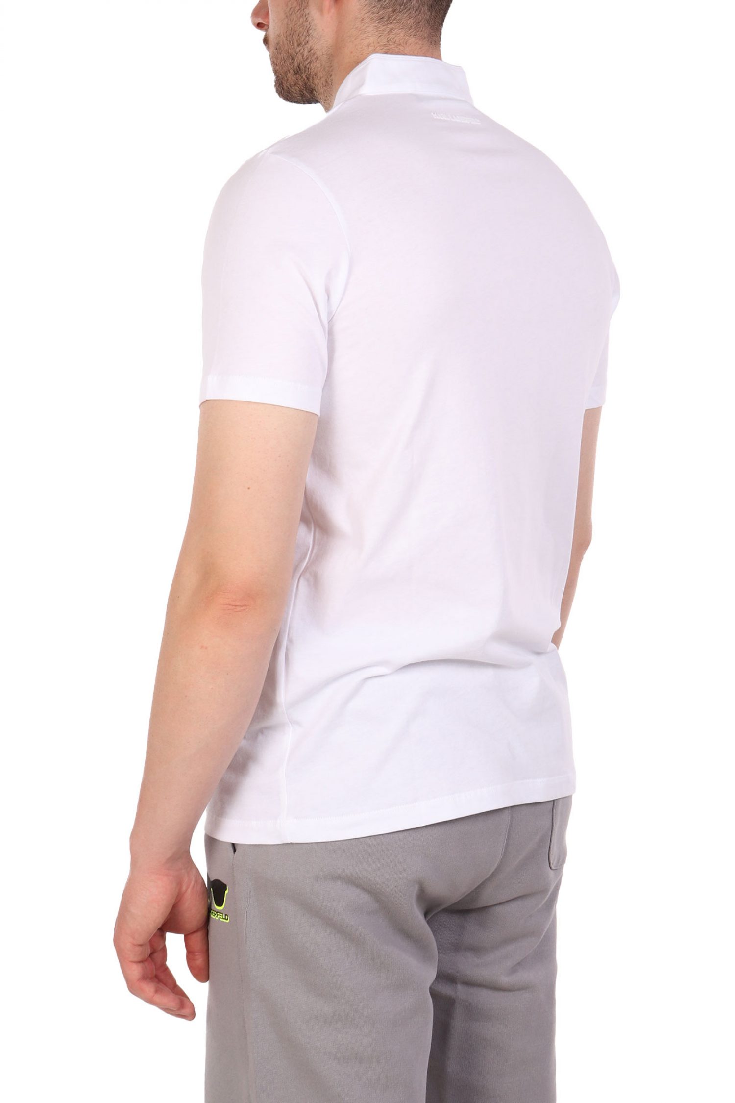 KARL LAGERFELD POLO MAO LOGO ΛΕΥΚΟ