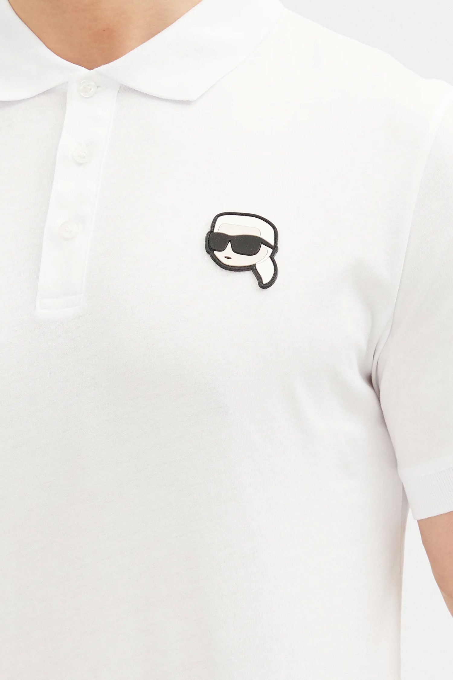 KARL LAGERFELD POLO LOGO ΛΕΥΚΟ