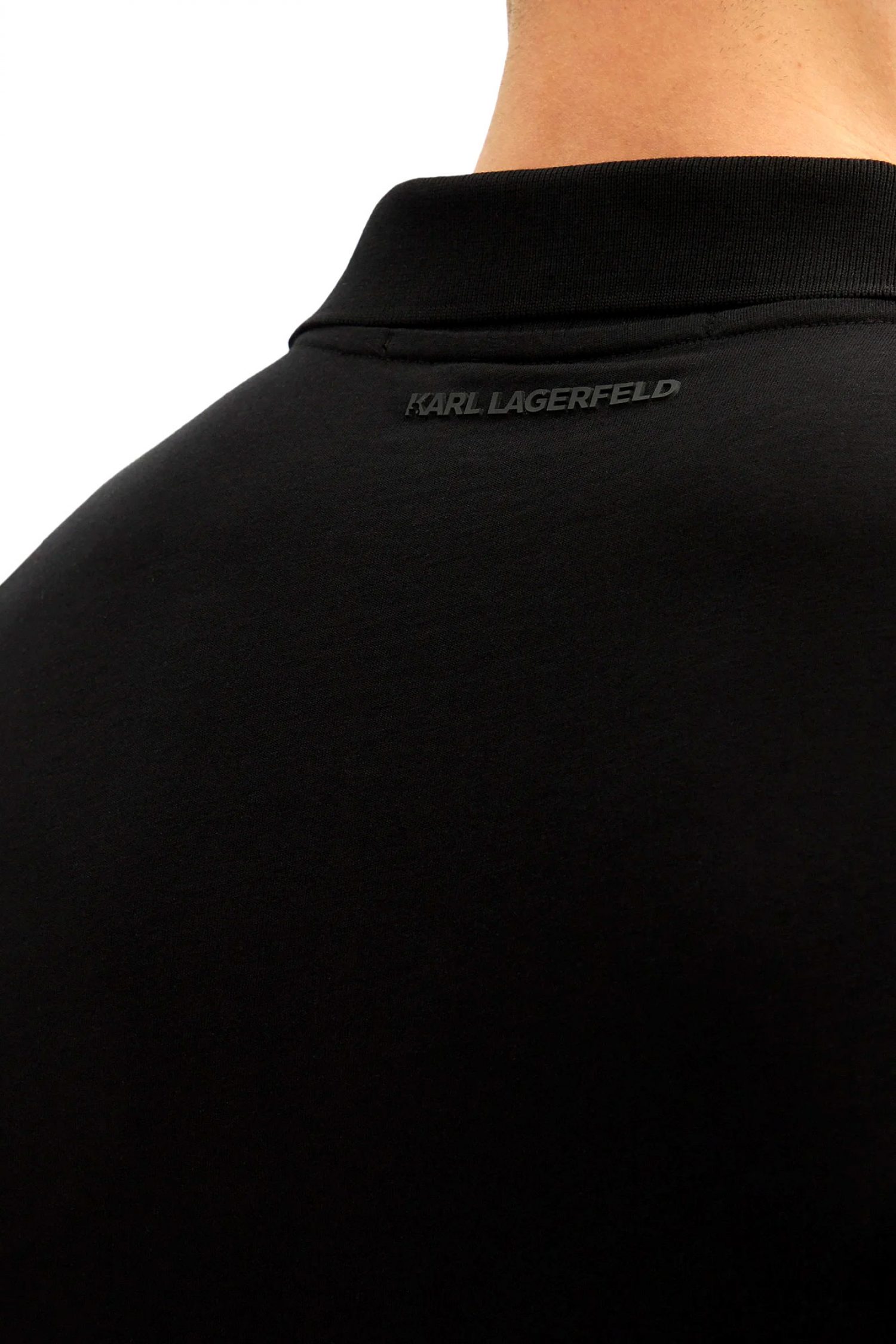 KARL LAGERFELD POLO LOGO ΜΑΥΡΟ