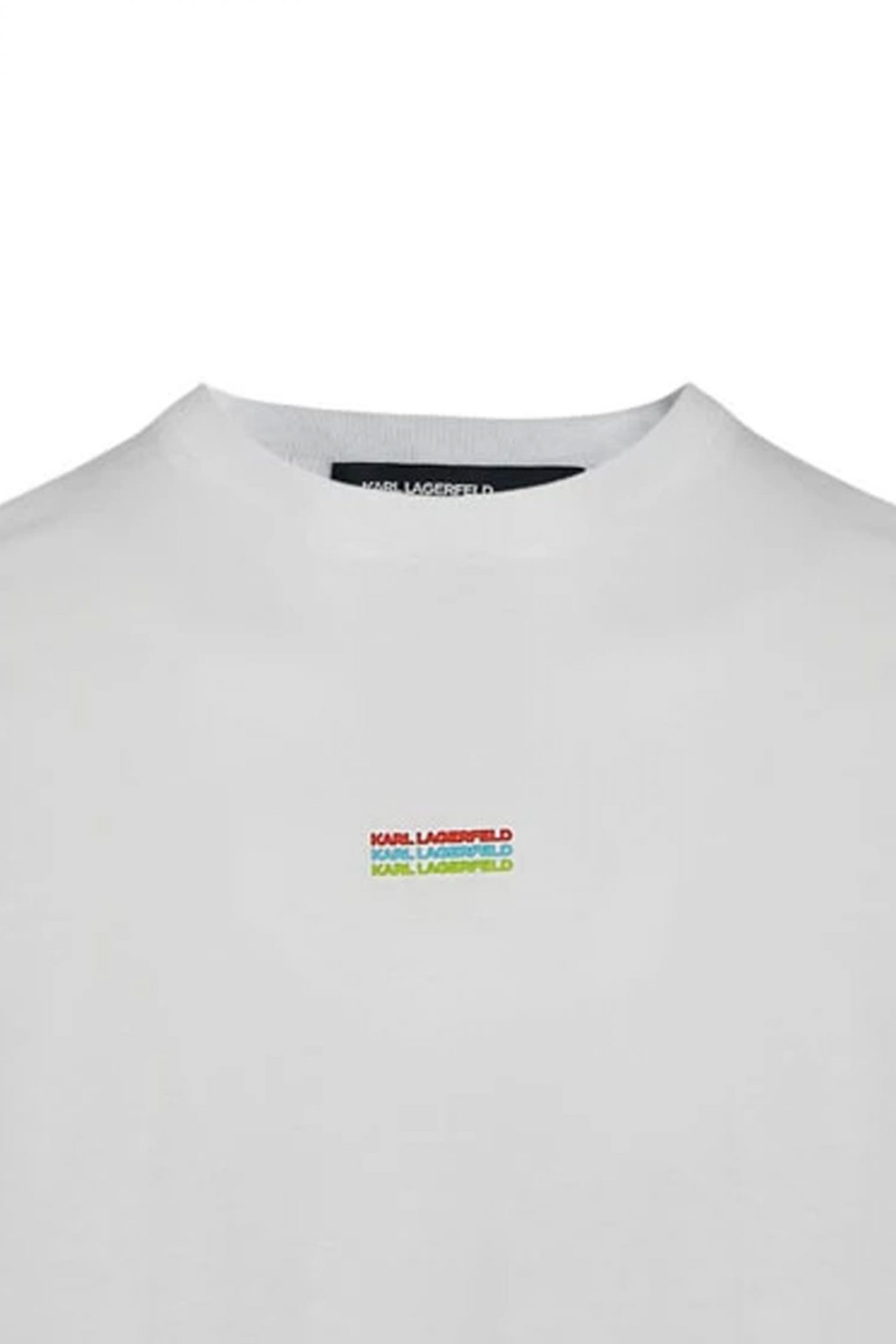KARL LAGERFELD T-SHIRT CREW NECK LOGO ΛΕΥΚΟ φωτογραφία