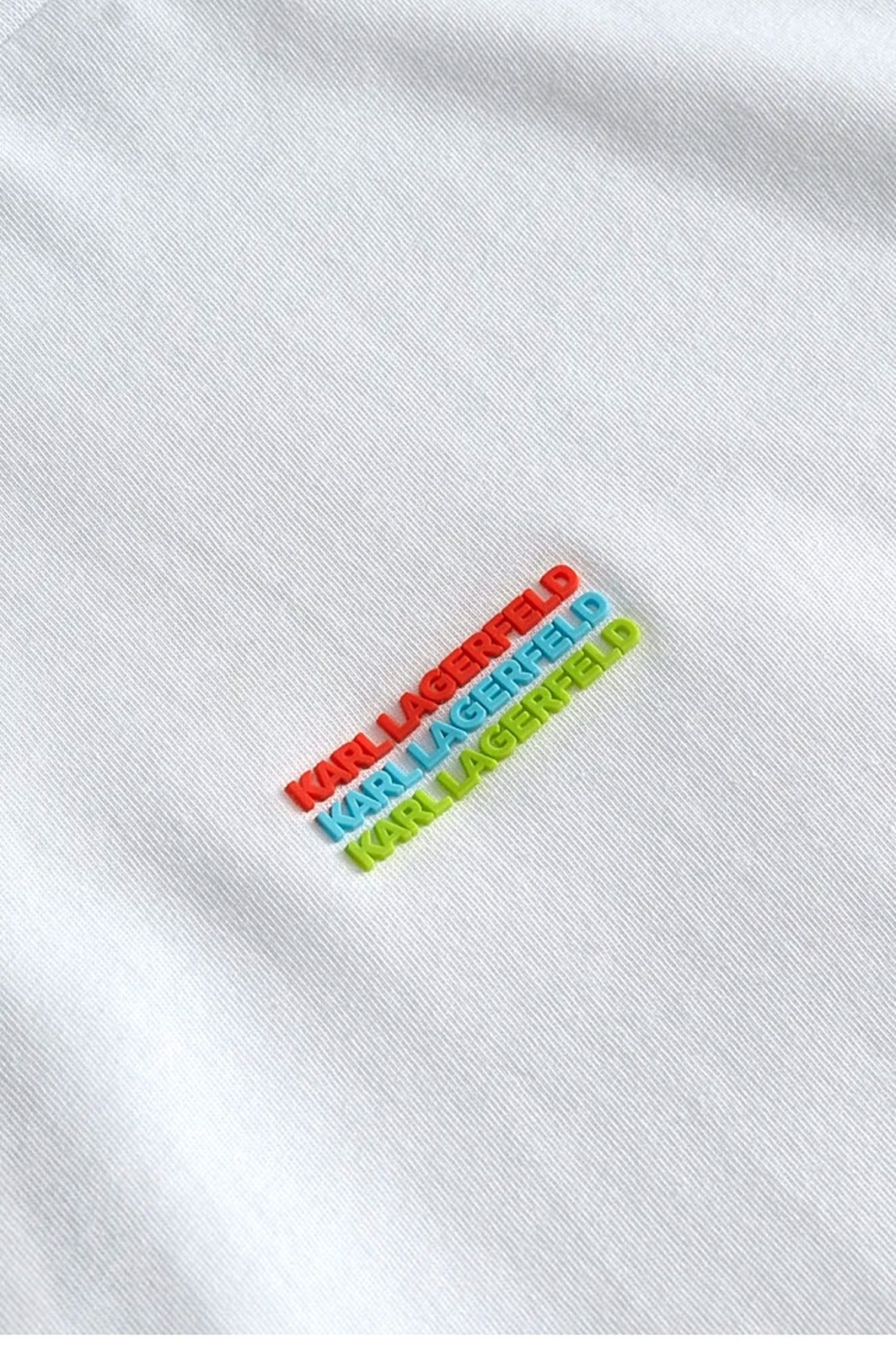 KARL LAGERFELD T-SHIRT CREW NECK LOGO ΛΕΥΚΟ φωτογραφία